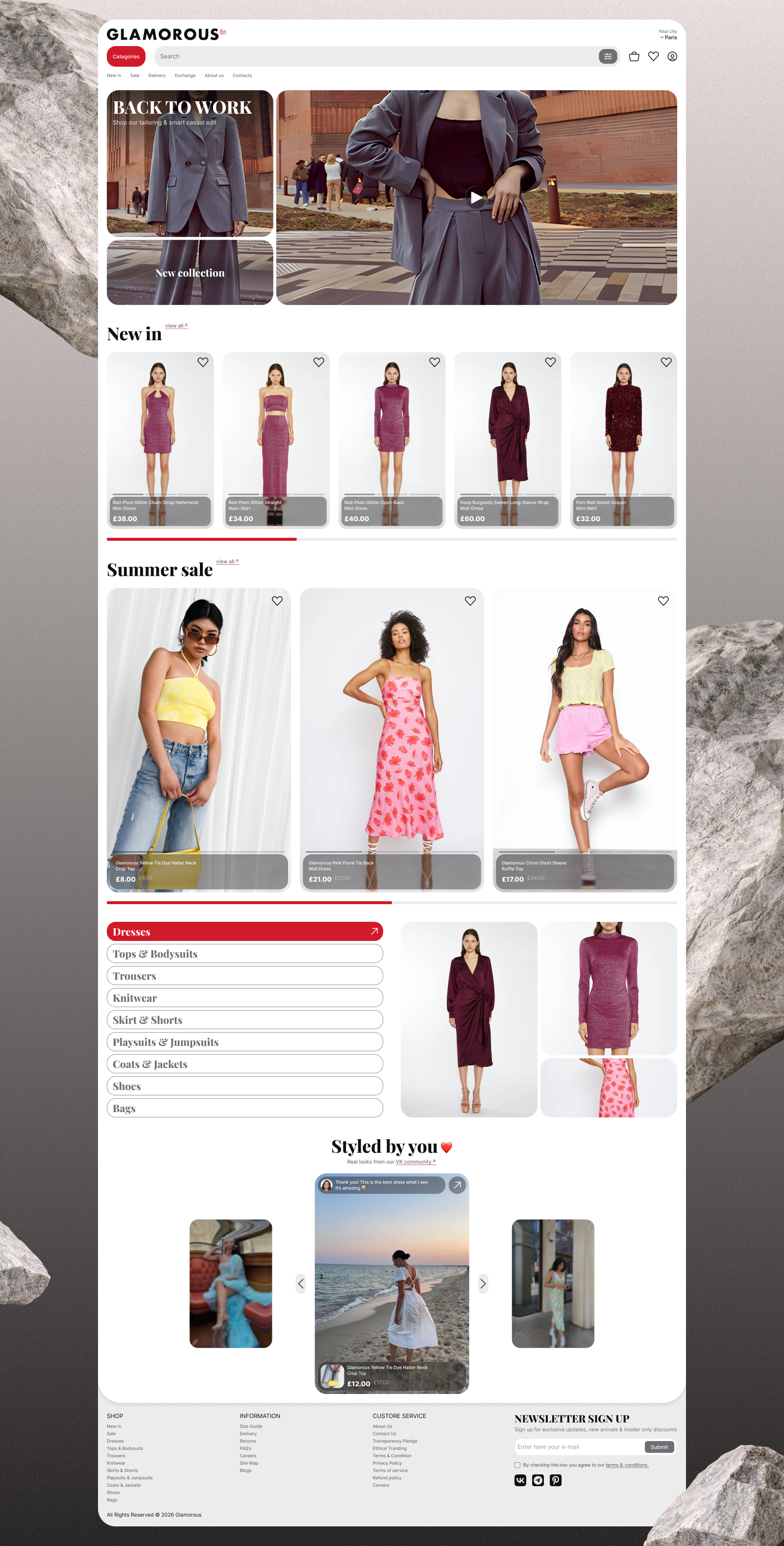 Glamorous | e-commerce — Изображение №3 — Интерфейсы на Dprofile