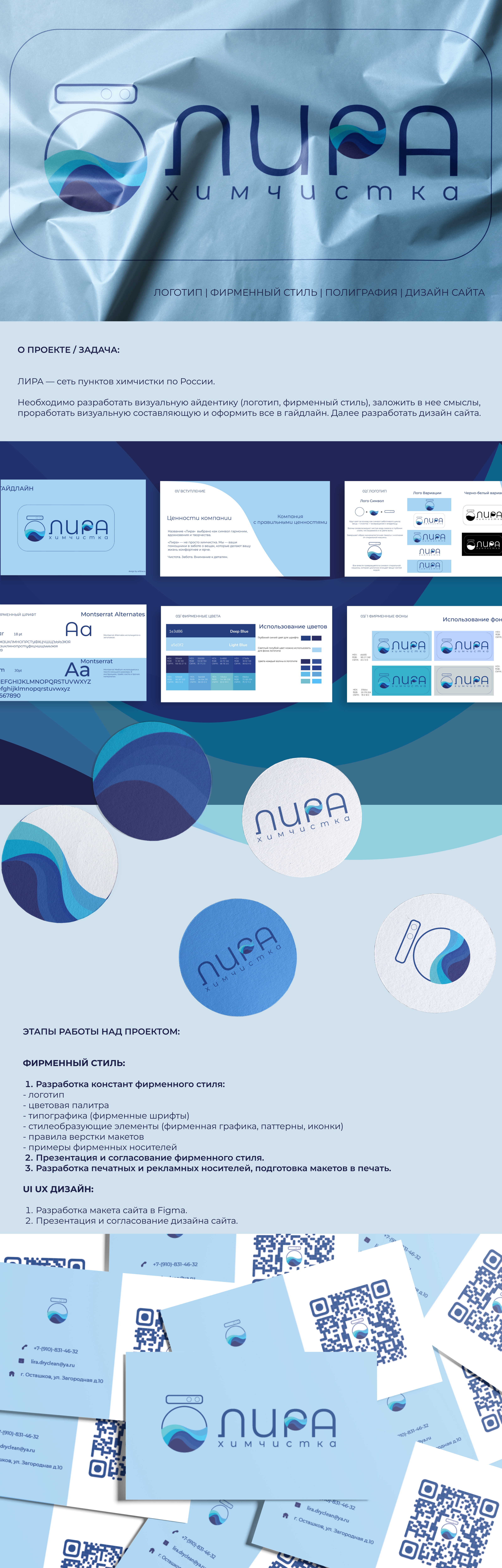 ХИМЧИСТКА. ФИРМЕННЫЙ СТИЛЬ. ВЕБ-ДИЗАЙН. — Изображение №1 — Интерфейсы, Брендинг на Dprofile