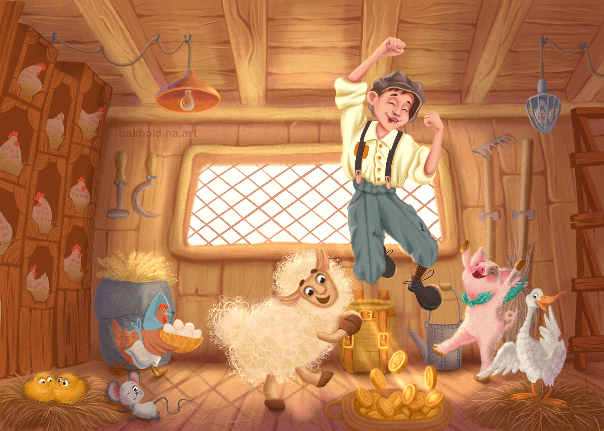 Тимоша и Хрюша (детская книжная иллюстрация)) — Изображение №5 — Иллюстрация на Dprofile