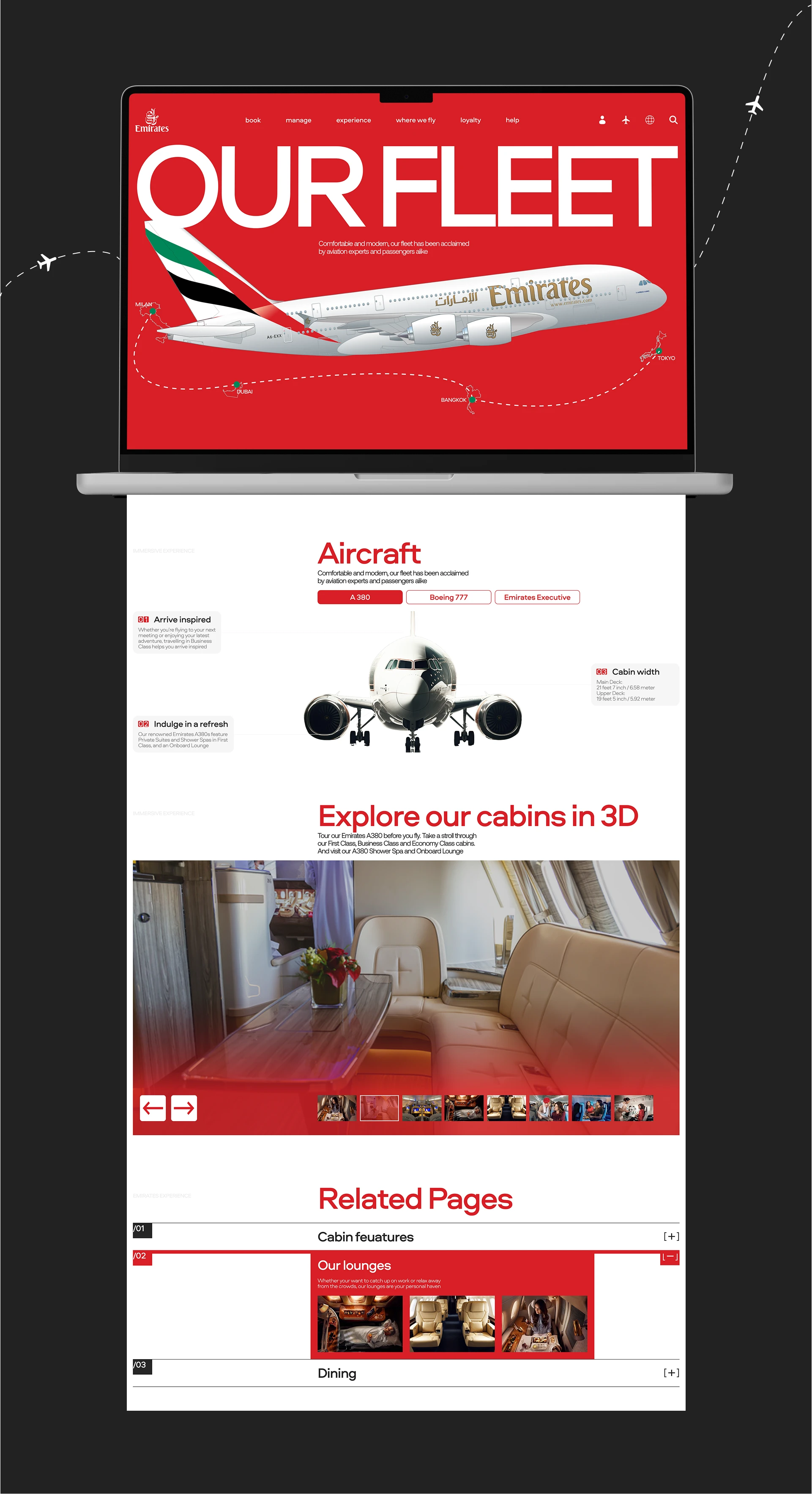 Fly Emirates. Redesign concept — Изображение №5 — Интерфейсы, Промдизайн на Dprofile