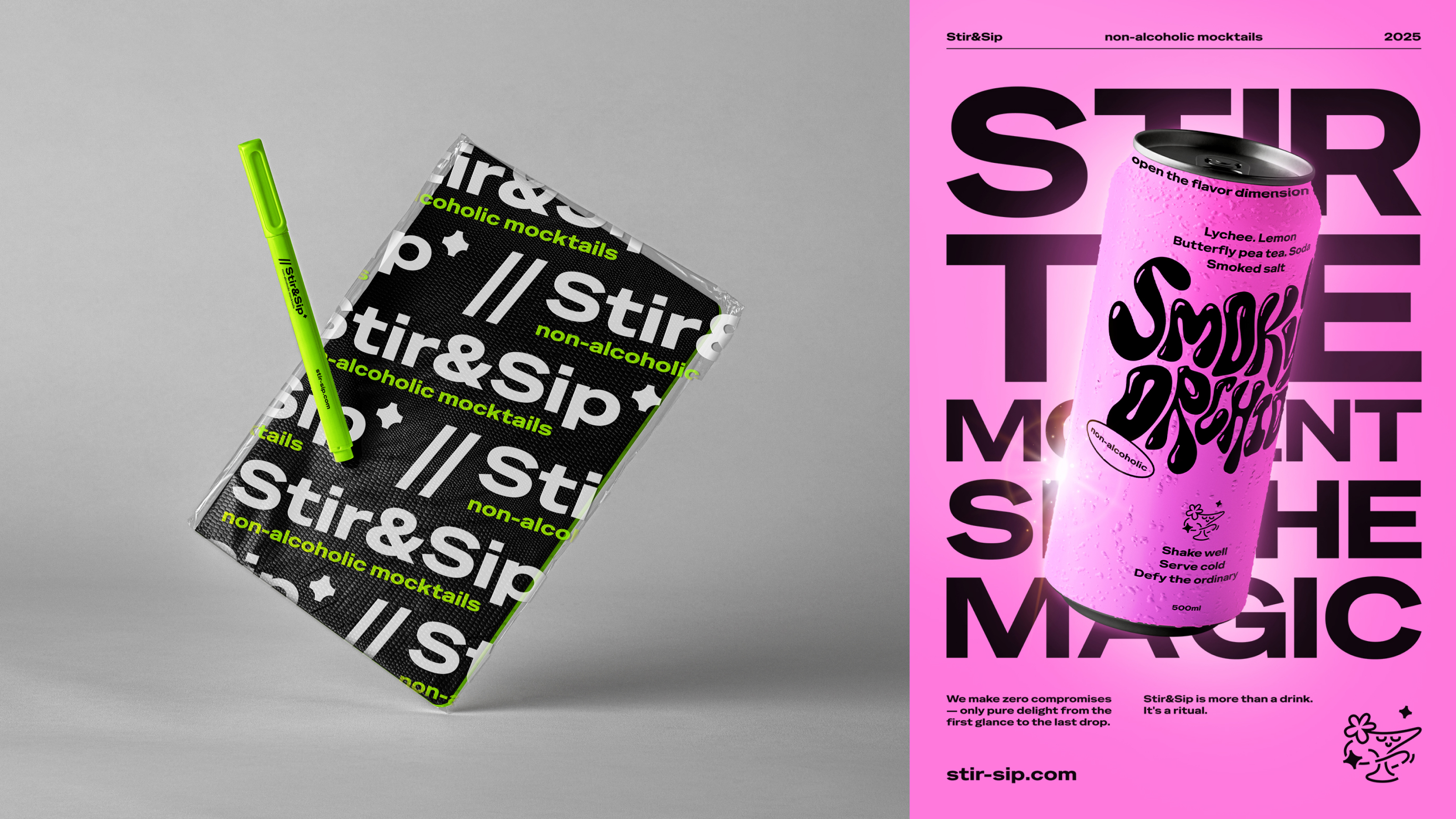 Stir&Sip // айдентика бренда моктейлей — Изображение №18 — Брендинг, Графика на Dprofile
