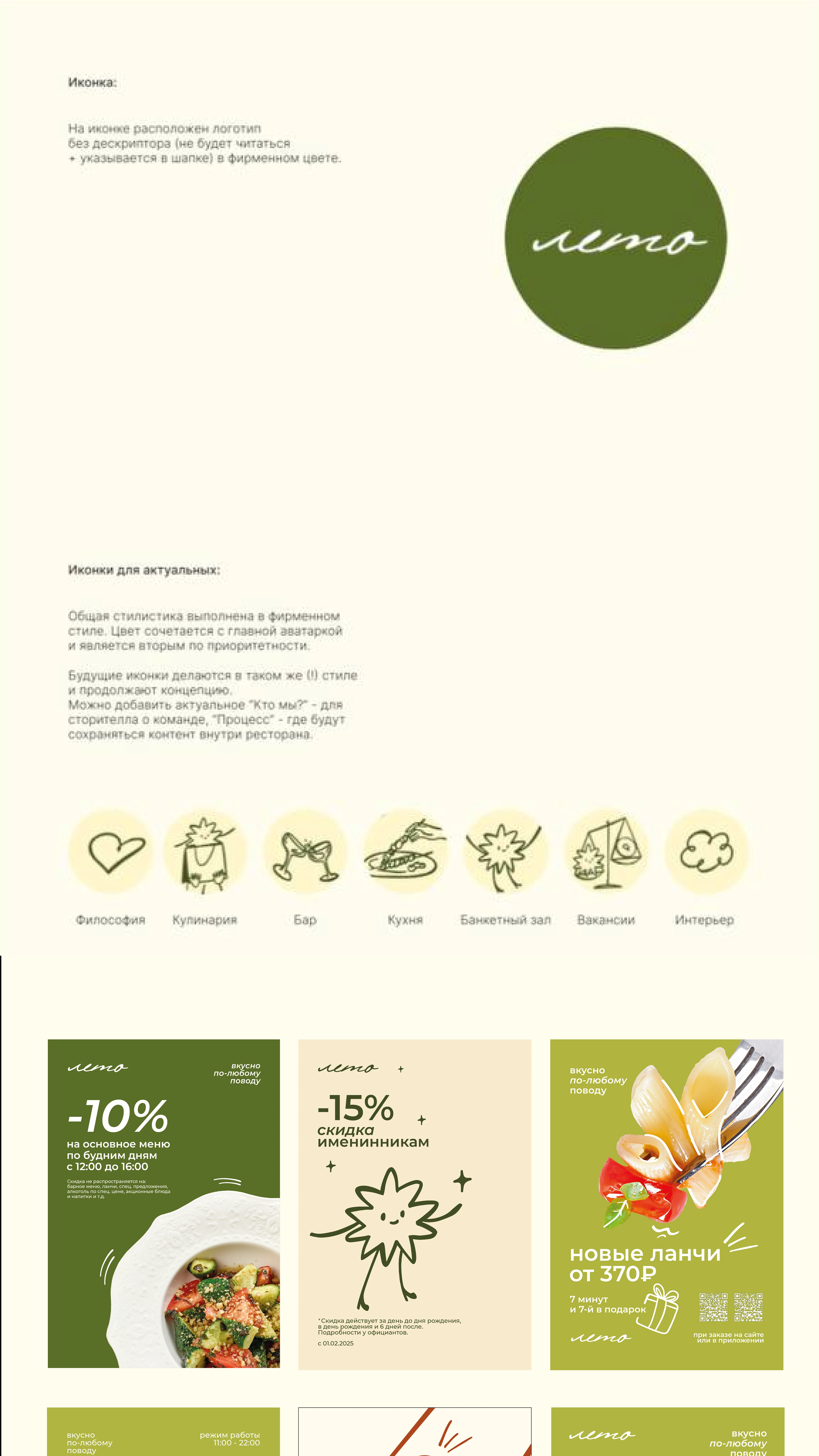 Брендинг ресторана «Лето» — Restaurant Branding — Изображение №25 — Брендинг на Dprofile