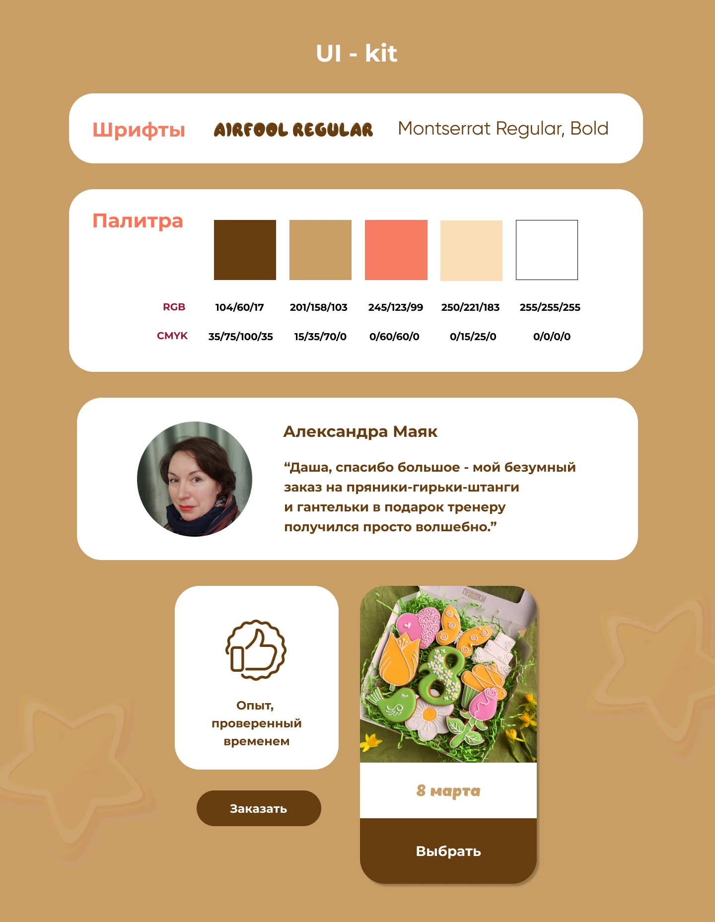 Кондитерская "Пряники Shop" фирменный стиль — Изображение №4 — Интерфейсы, Брендинг на Dprofile