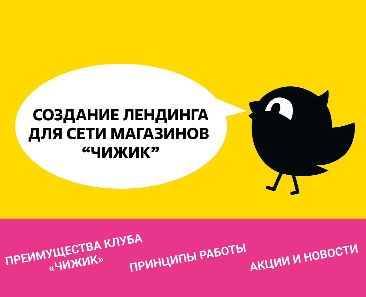 Создание лендинга для сети магазинов "Чижик" — Интерфейсы на Dprofile