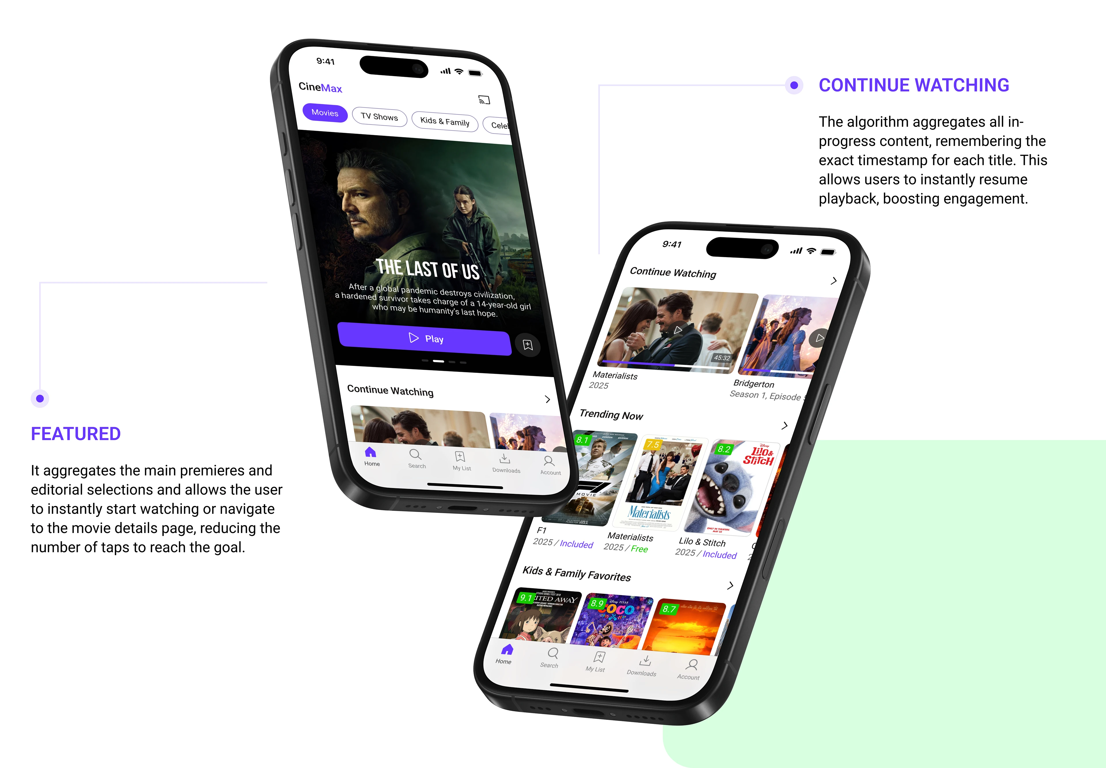 Streaming App — CineMax / Mobile App — Изображение №5 — Интерфейсы на Dprofile