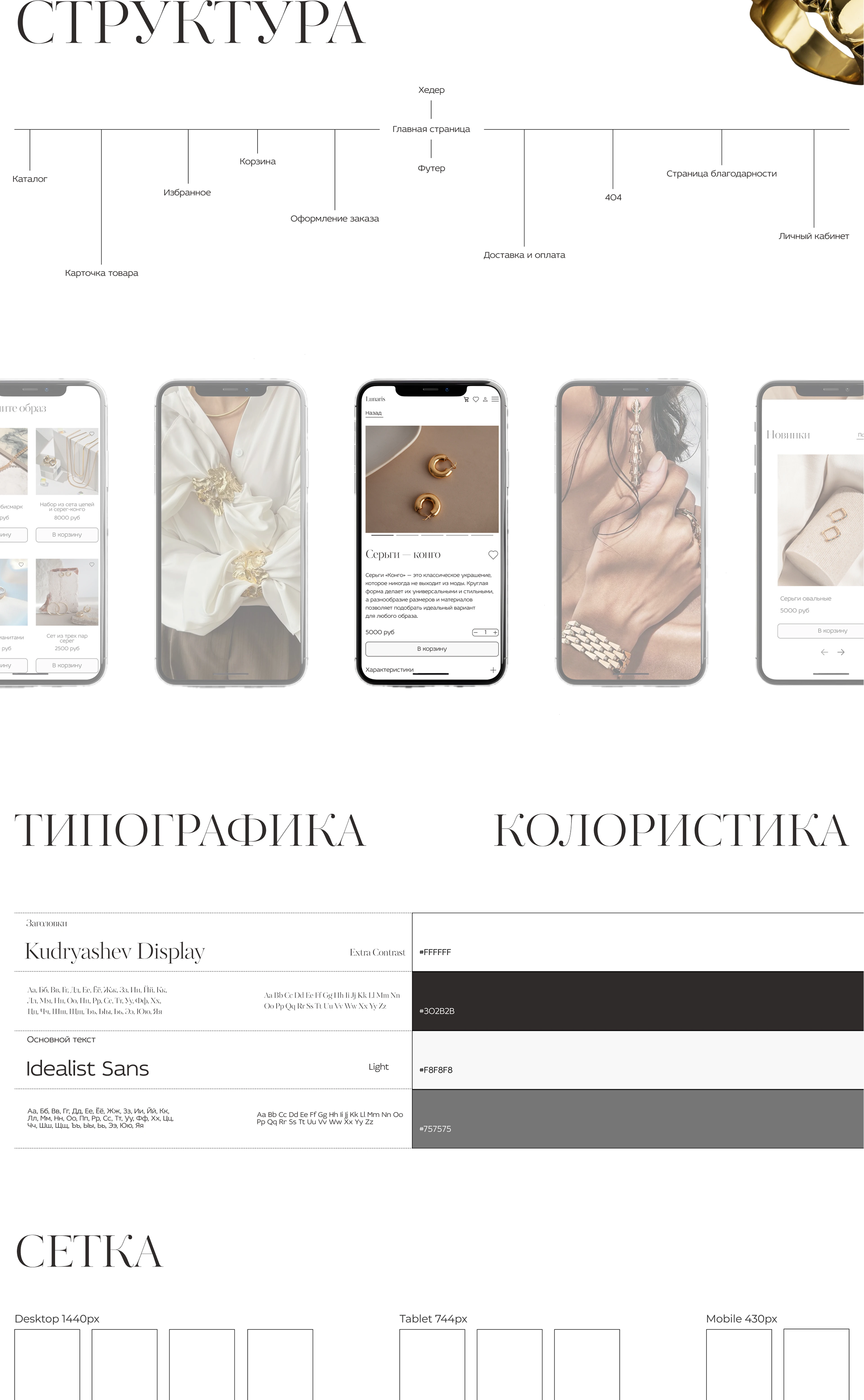 E-commerce jewelry shop website — Изображение №2 — Интерфейсы на Dprofile