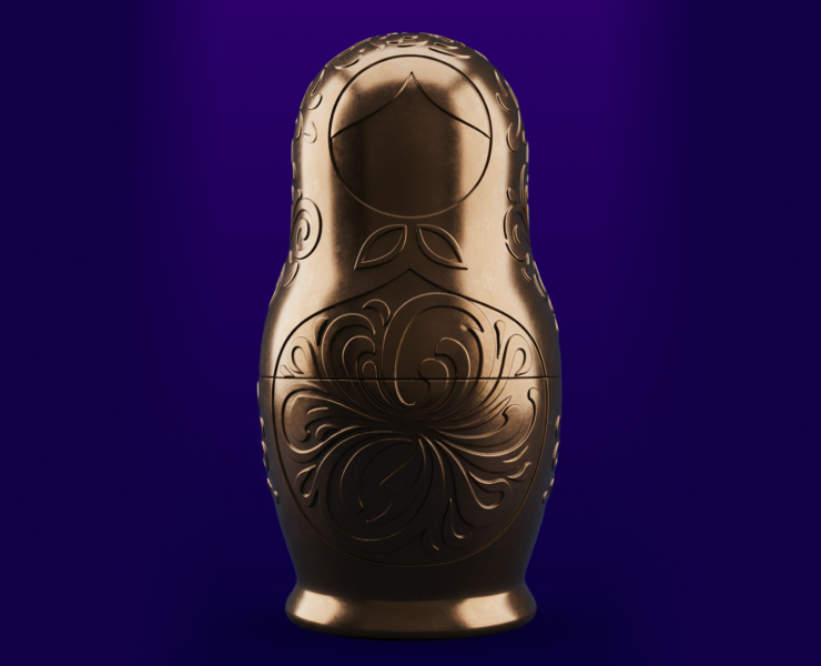 Матрешка. 6 материалов, 1 форма. на Dprofile