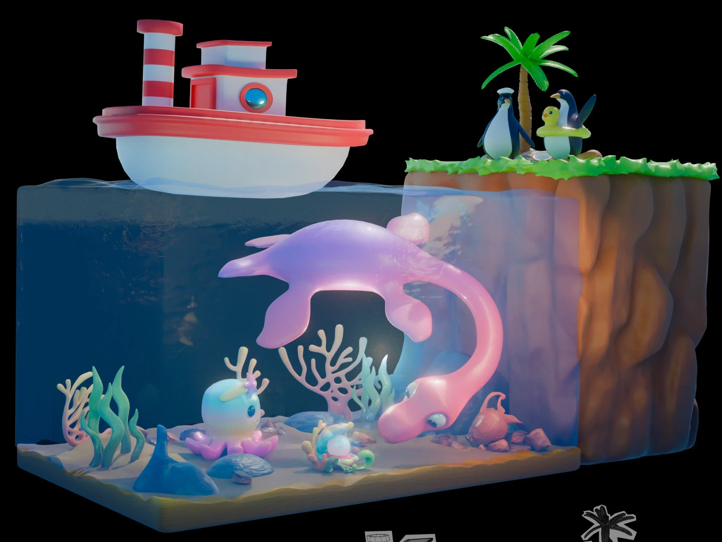 3D иллюстрация "Аквариум" — Изображение №1 — Иллюстрация, 3D на Dprofile