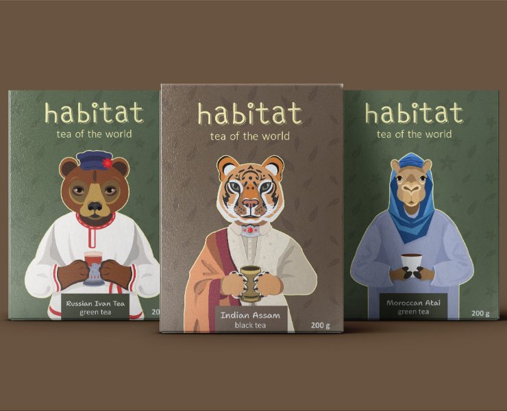 Дизайн-концепция торговой марки чая — Брендинг, Иллюстрация на Dprofile