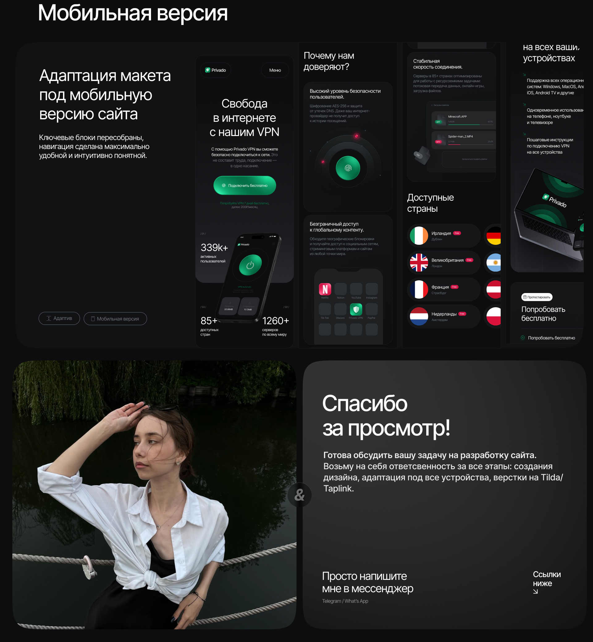 Разработка сайта под ключ — Privado VPN — Изображение №4 — Интерфейсы, Брендинг на Dprofile