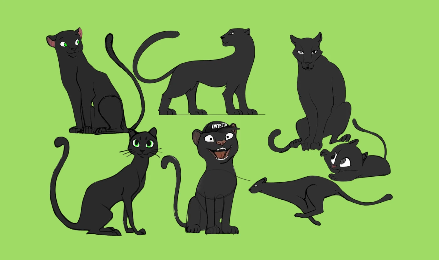 Маскот для компании «Инфо-Сеть» — Изображение №4 — Брендинг, Иллюстрация на Dprofile