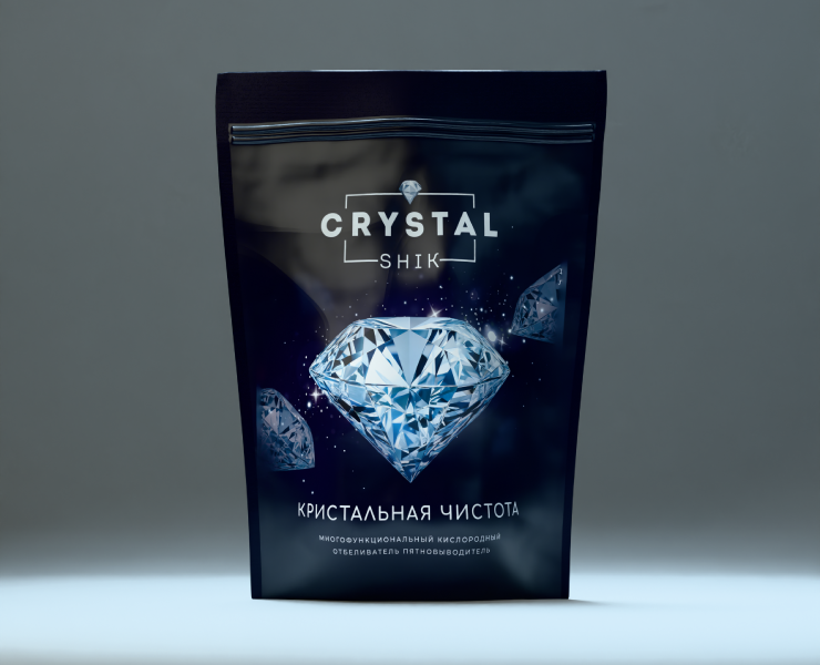 Упаковка отбеливателя «CRYSTAL SHIK» — Брендинг, Иллюстрация на Dprofile