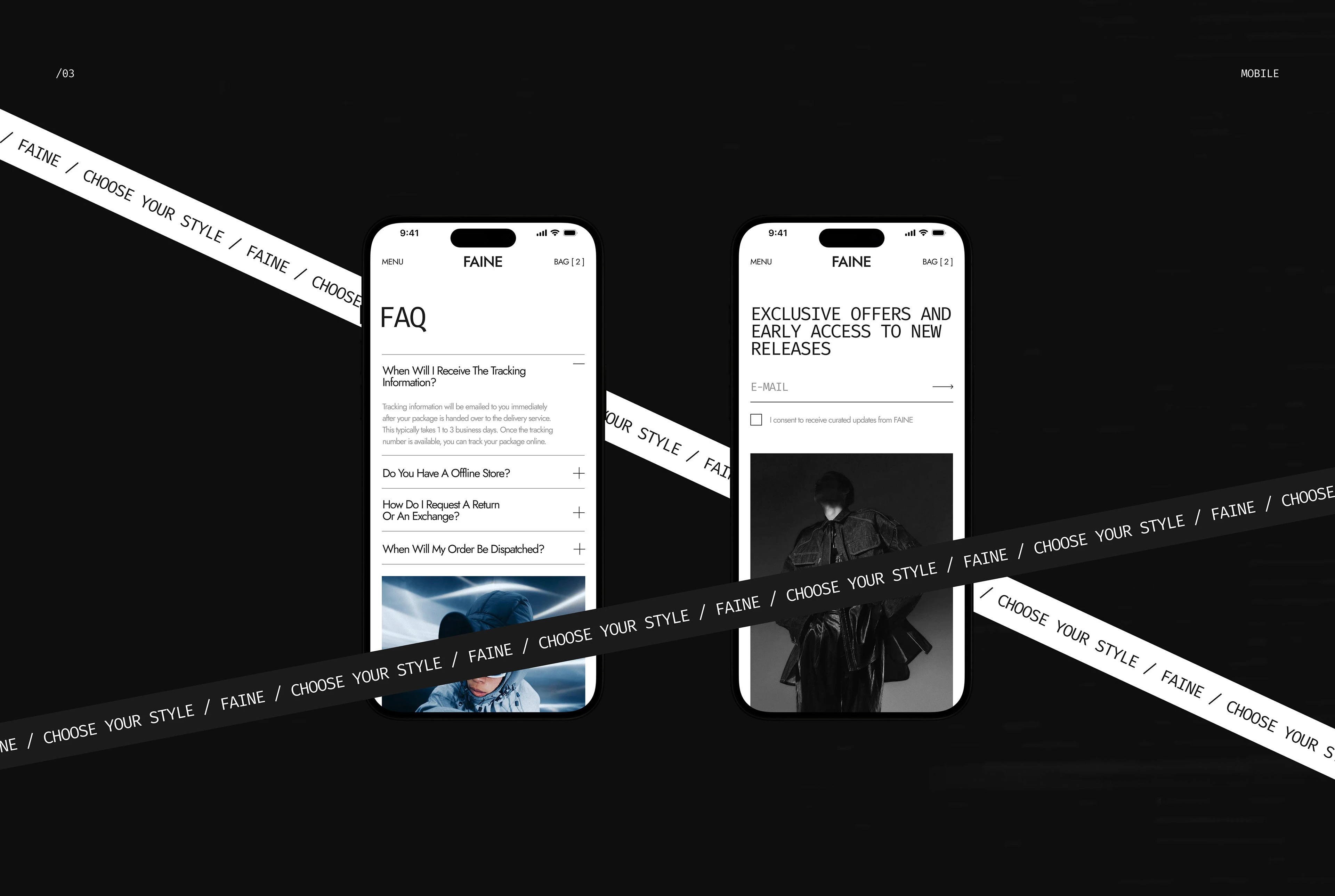 FAINE // clothing store — Изображение №4 — Интерфейсы на Dprofile