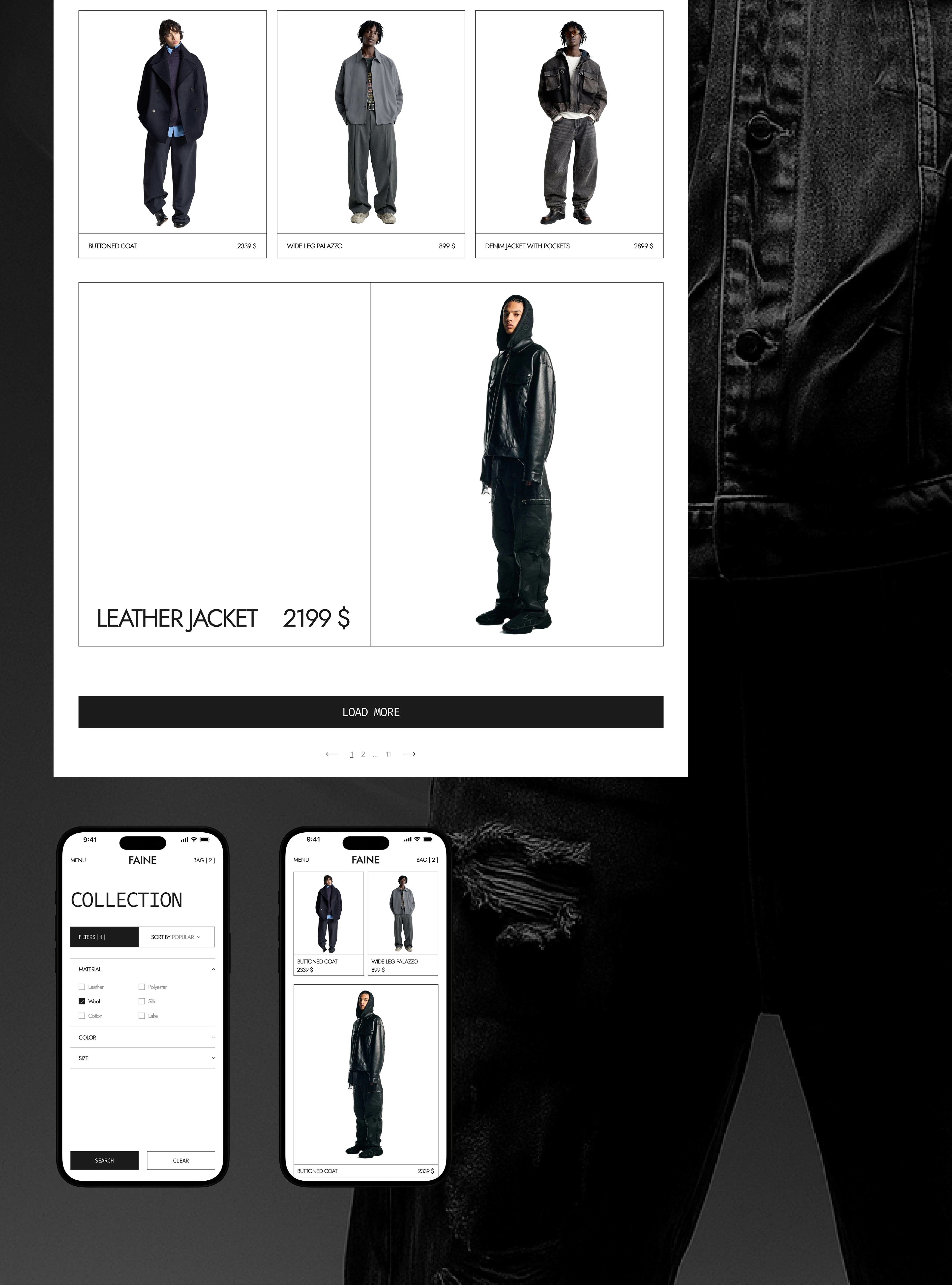FAINE // clothing store — Изображение №6 — Интерфейсы на Dprofile
