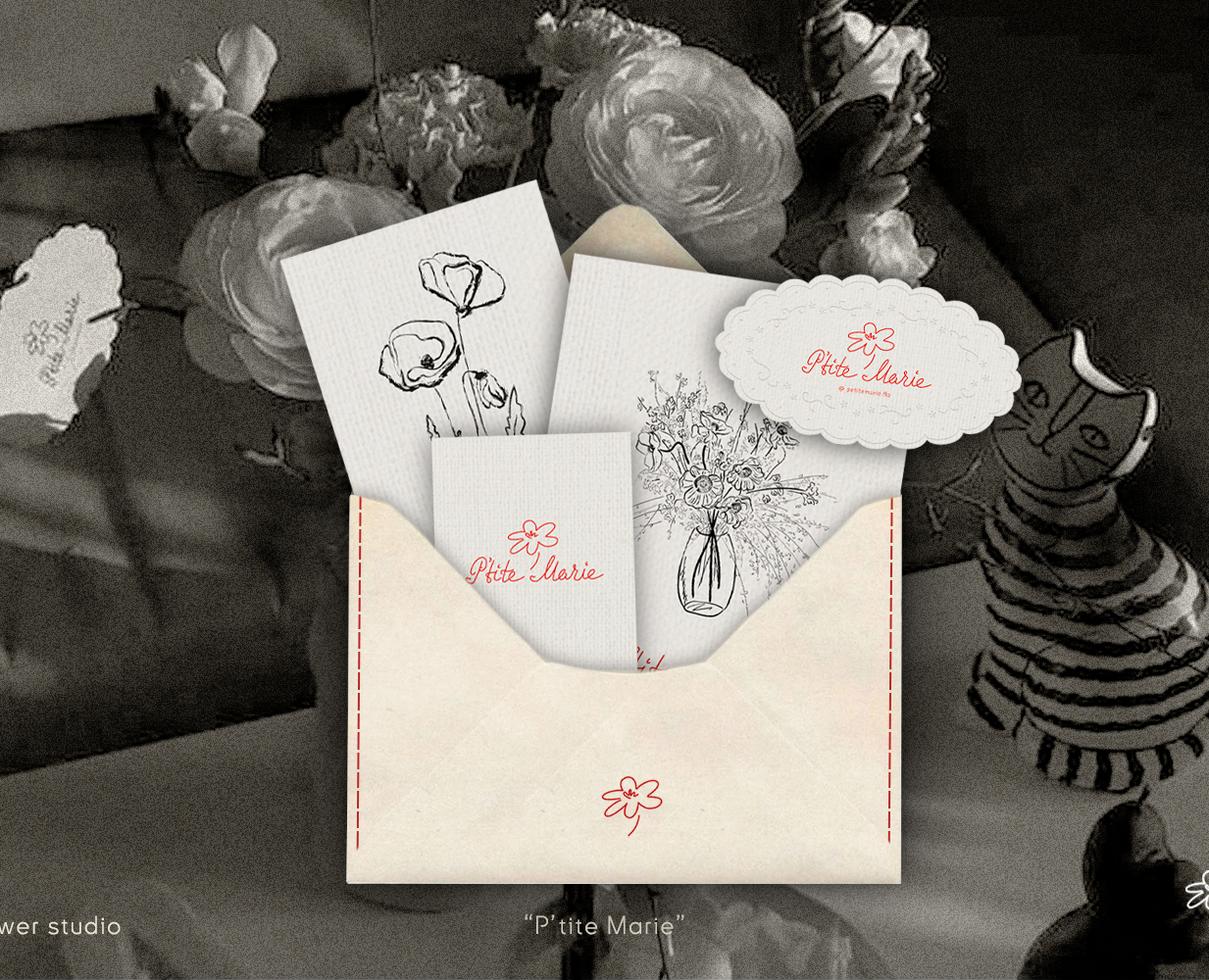 Flower studio | P'tite Marie | Фирстиль & Анимация — Брендинг, Графика на Dprofile