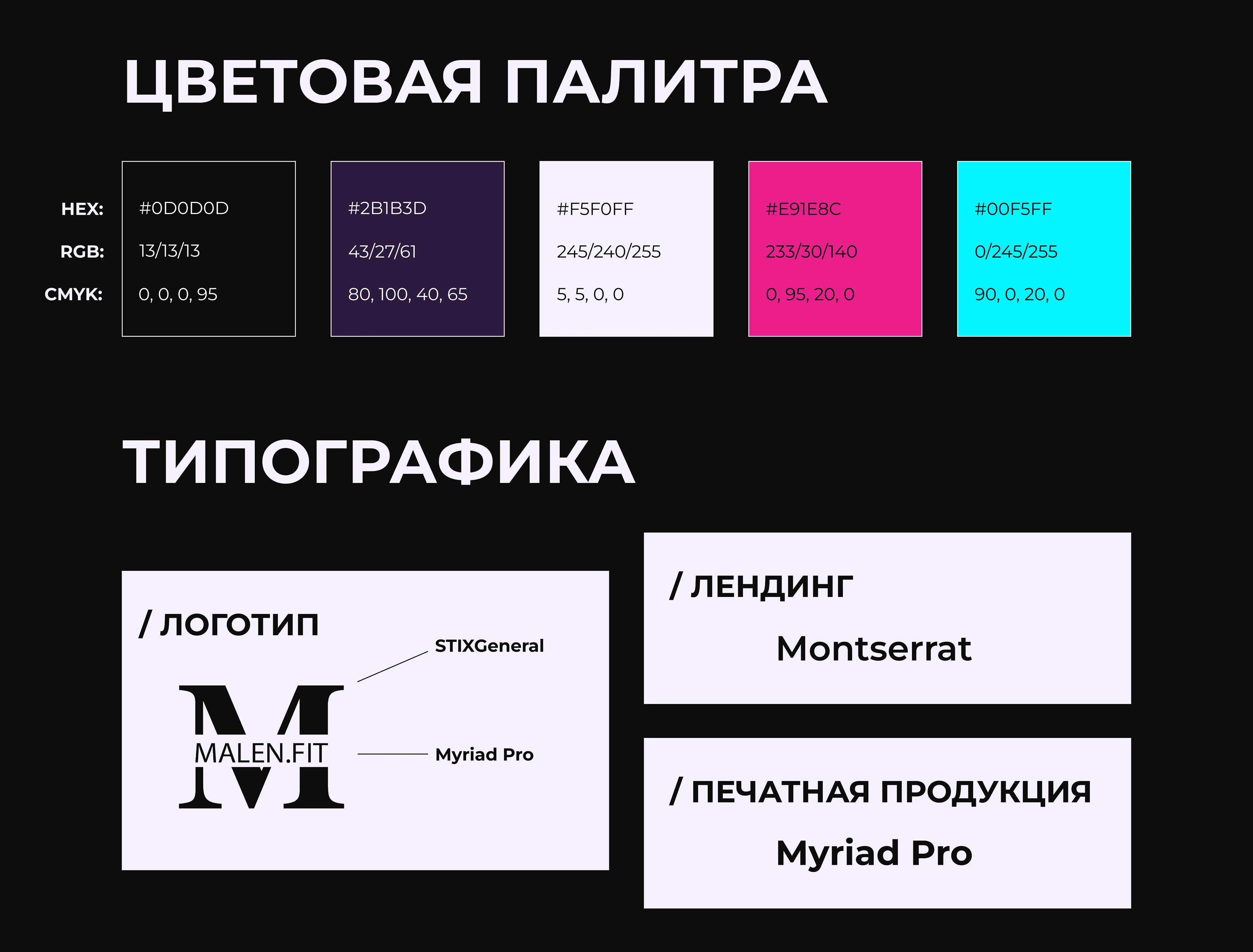 Логотип и фирменный стиль/ MALEN.FIT — Изображение №4 — Брендинг на Dprofile