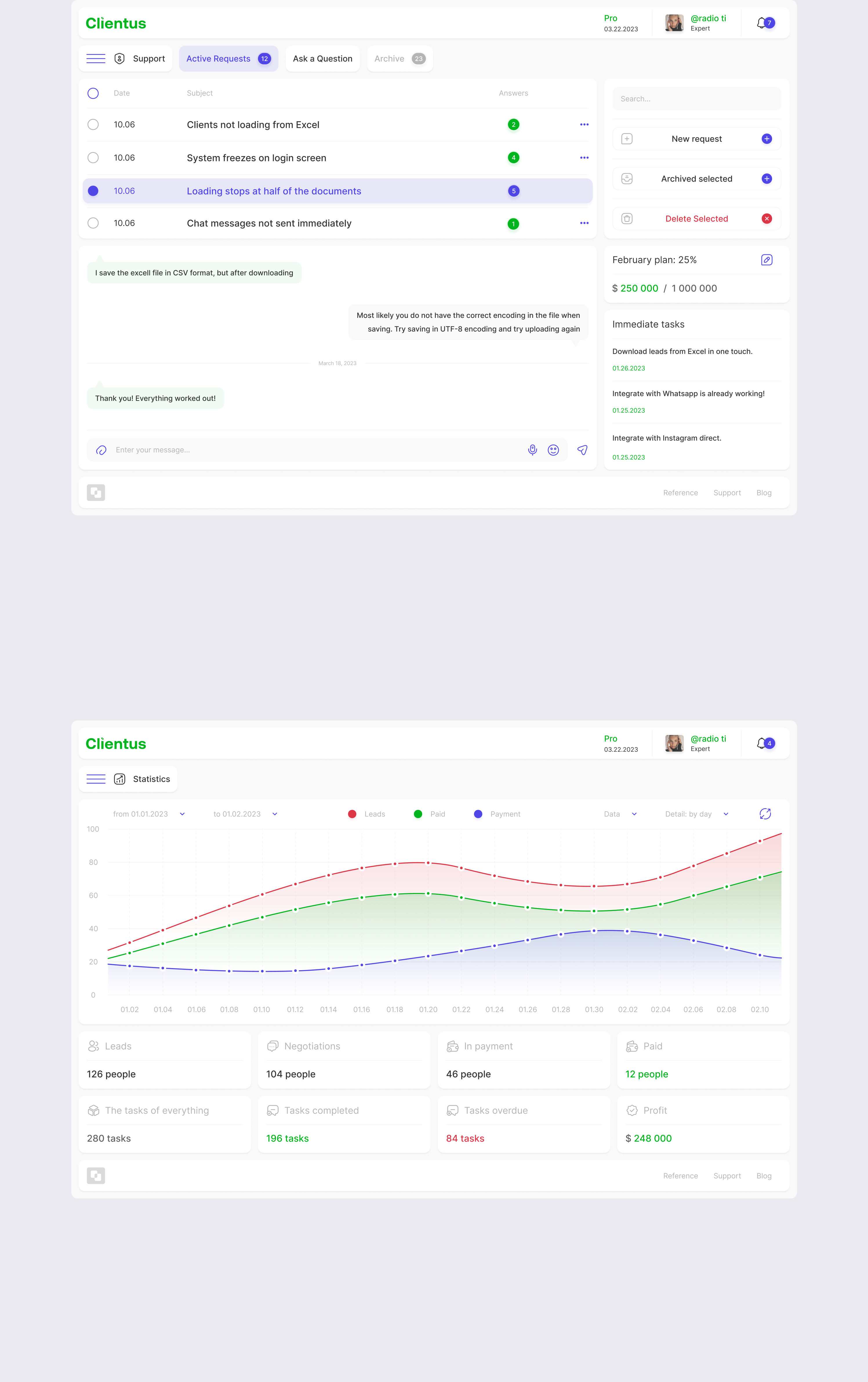 Clientus — Изображение №7 — Интерфейсы на Dprofile
