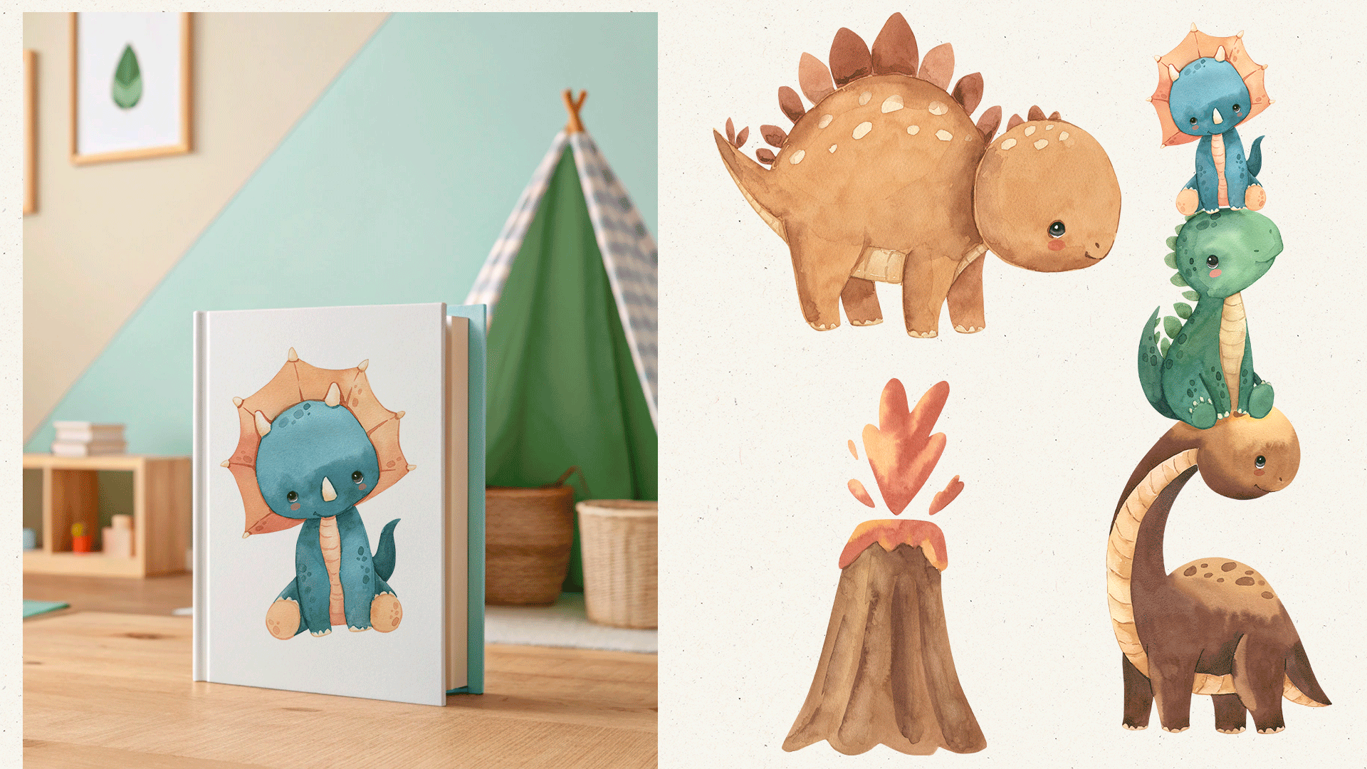 Акварельные иллюстрации динозавров — Изображение №5 — Иллюстрация, Графика на Dprofile