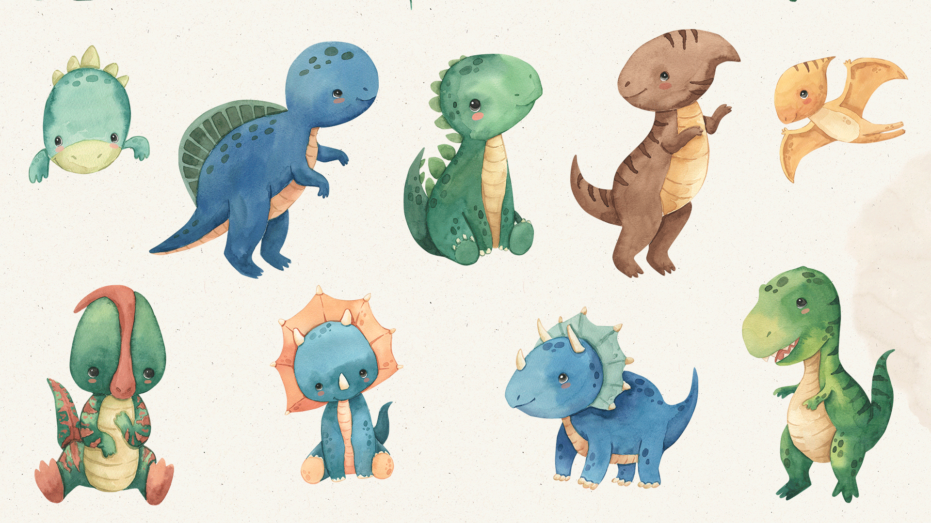 Акварельные иллюстрации динозавров — Изображение №2 — Иллюстрация, Графика на Dprofile