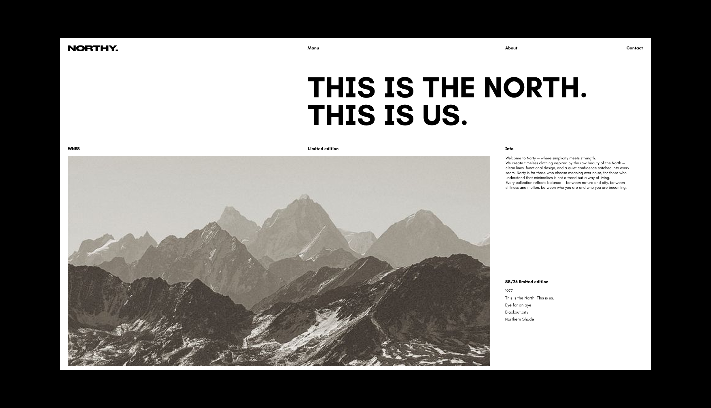 Northy. — Minimal Clothing Concept — Изображение №12 — Интерфейсы, Брендинг на Dprofile