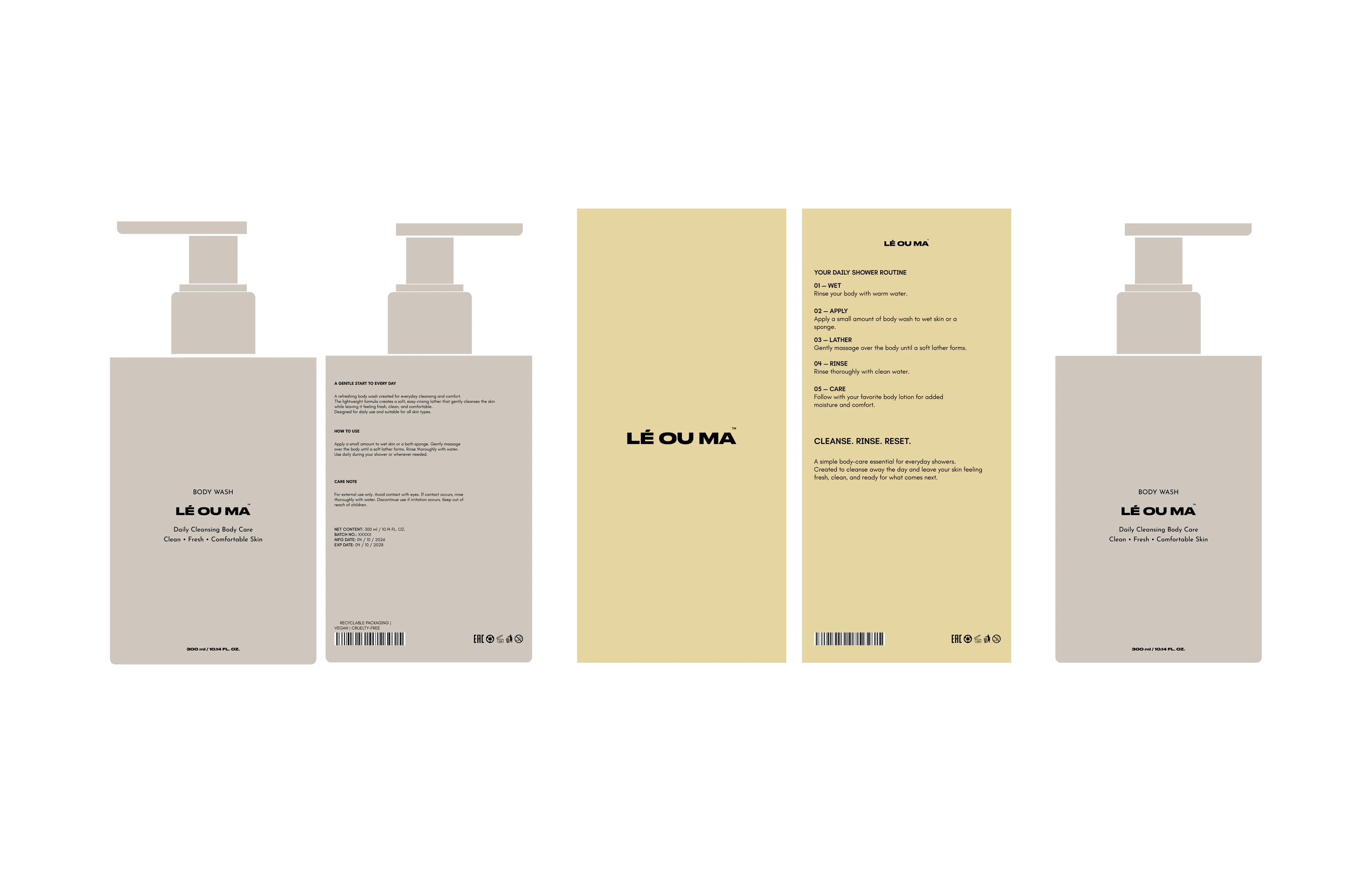 LÉ OU MA — Skincare Brand Identity & Packaging — Изображение №12 — Интерфейсы, Брендинг на Dprofile