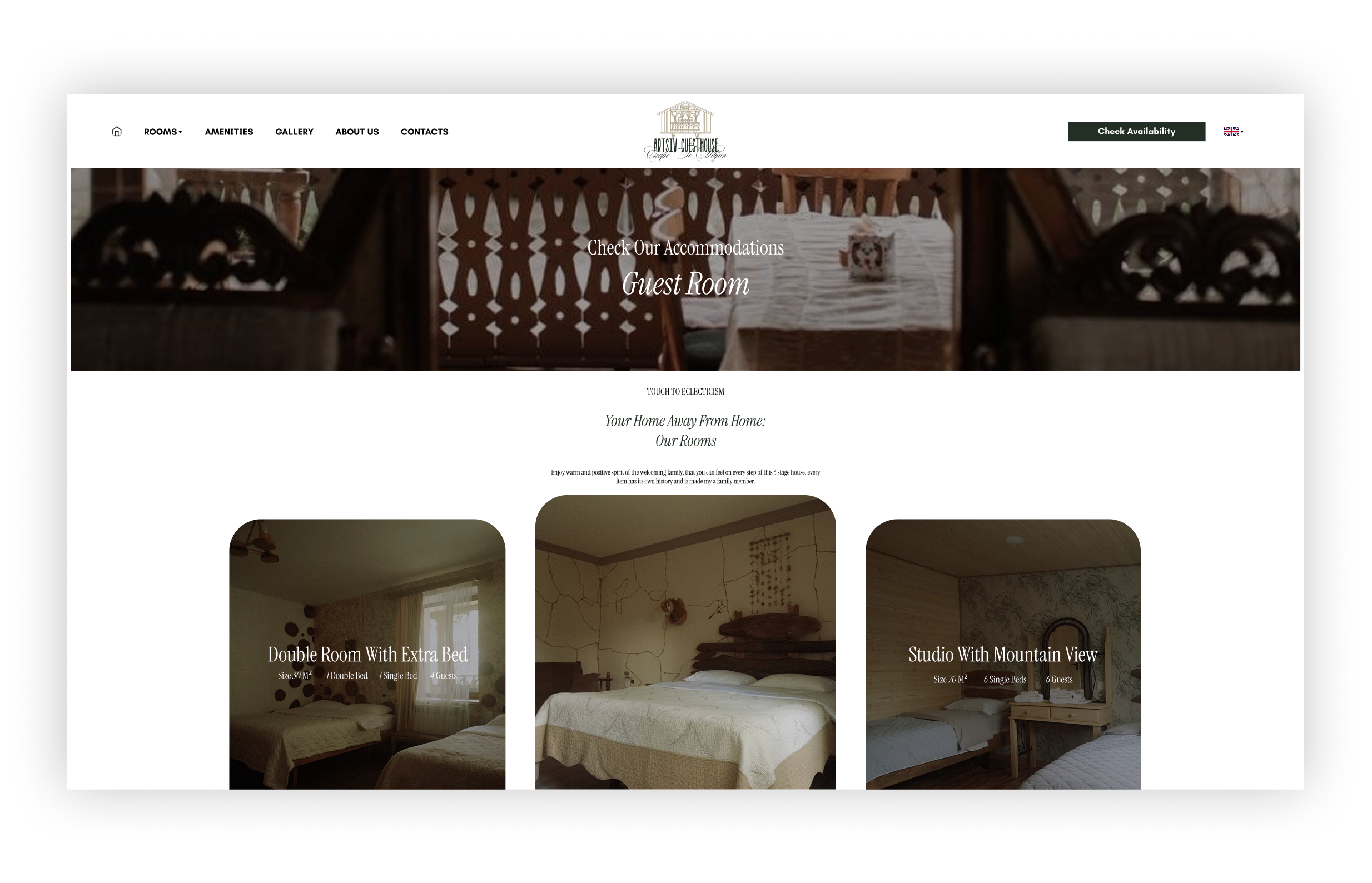 Artsiv Guesthouse — Brand Refresh & Website Redesign — Изображение №15 — Интерфейсы, Брендинг на Dprofile