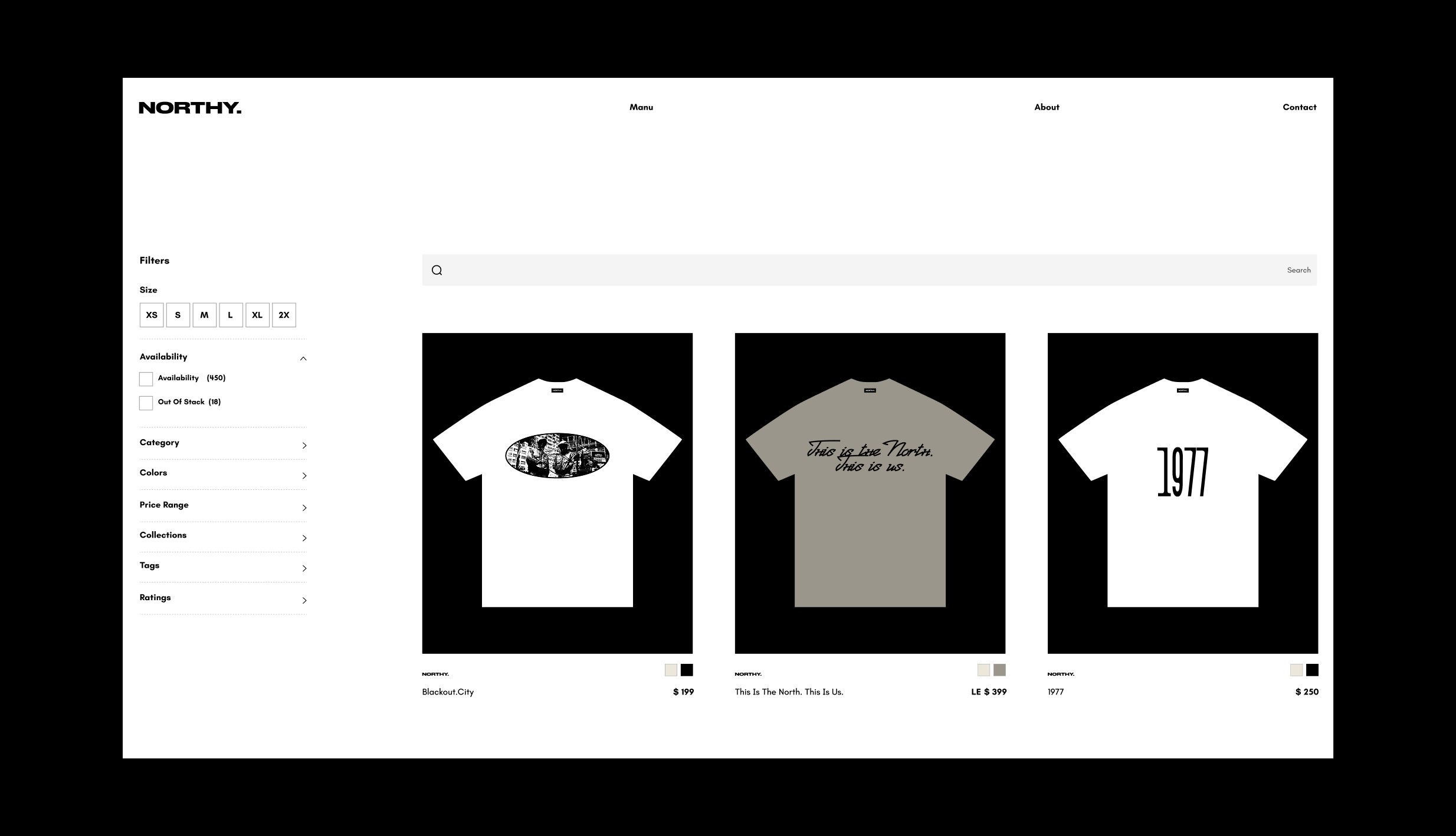 Northy. — Minimal Clothing Concept — Изображение №13 — Интерфейсы, Брендинг на Dprofile