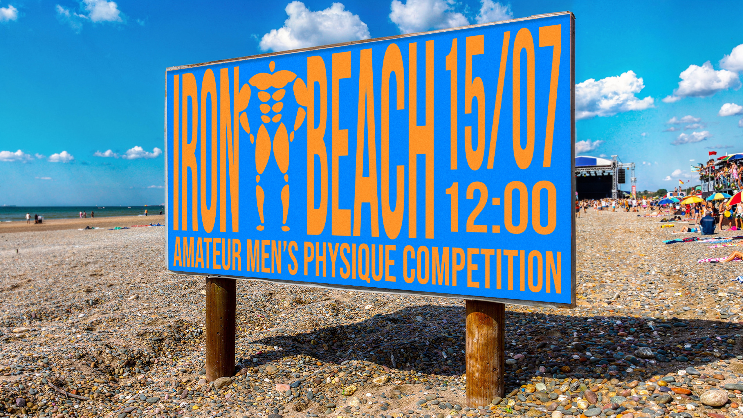 IRONBEACH | Айдентика cоревнований по пляжному бодибилдингу — Изображение №4 — Брендинг, Графика на Dprofile