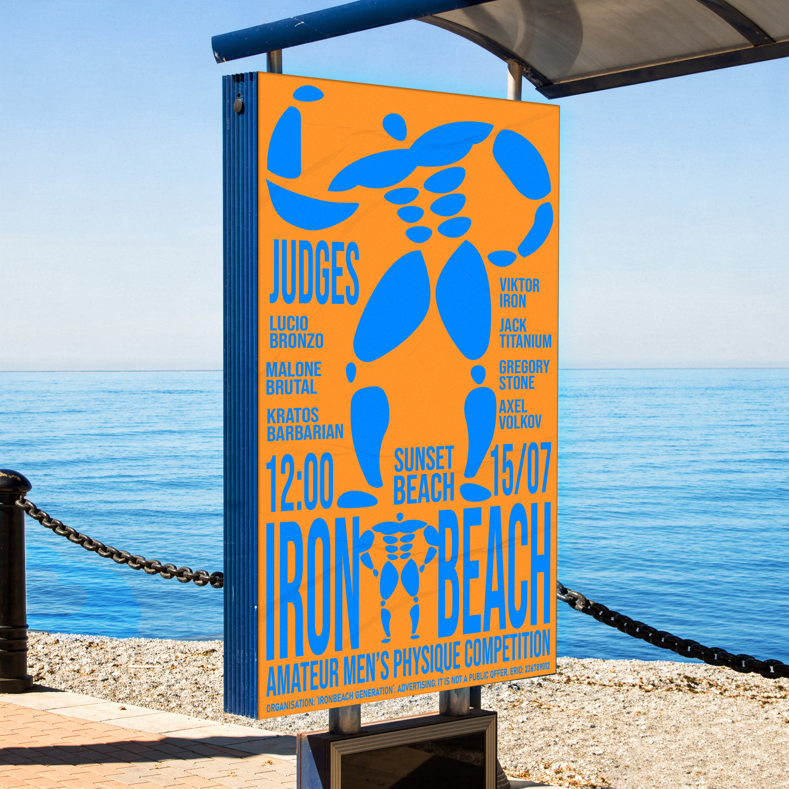 IRONBEACH | Айдентика cоревнований по пляжному бодибилдингу — Изображение №5 — Брендинг, Графика на Dprofile