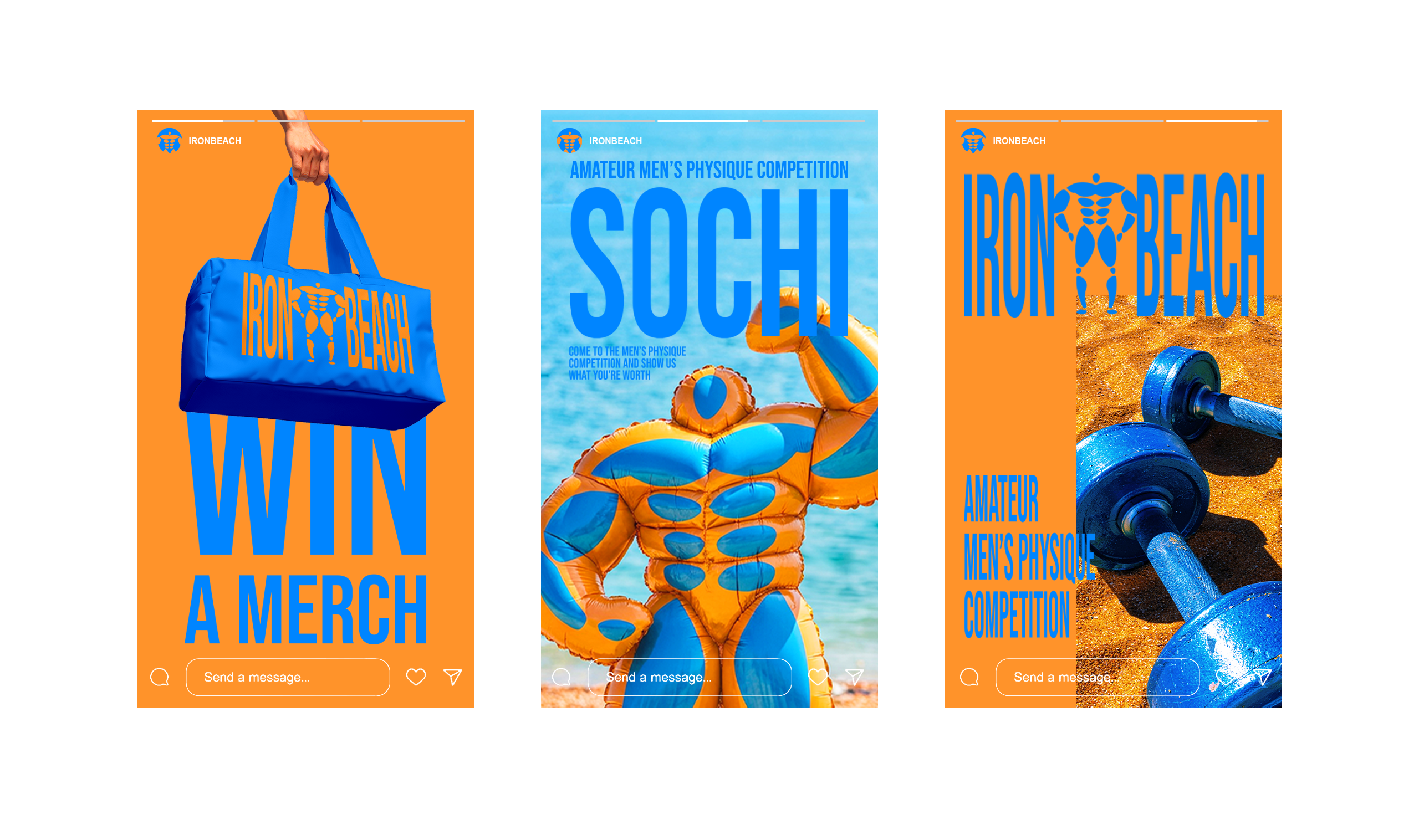 IRONBEACH | Айдентика cоревнований по пляжному бодибилдингу — Изображение №12 — Брендинг, Графика на Dprofile
