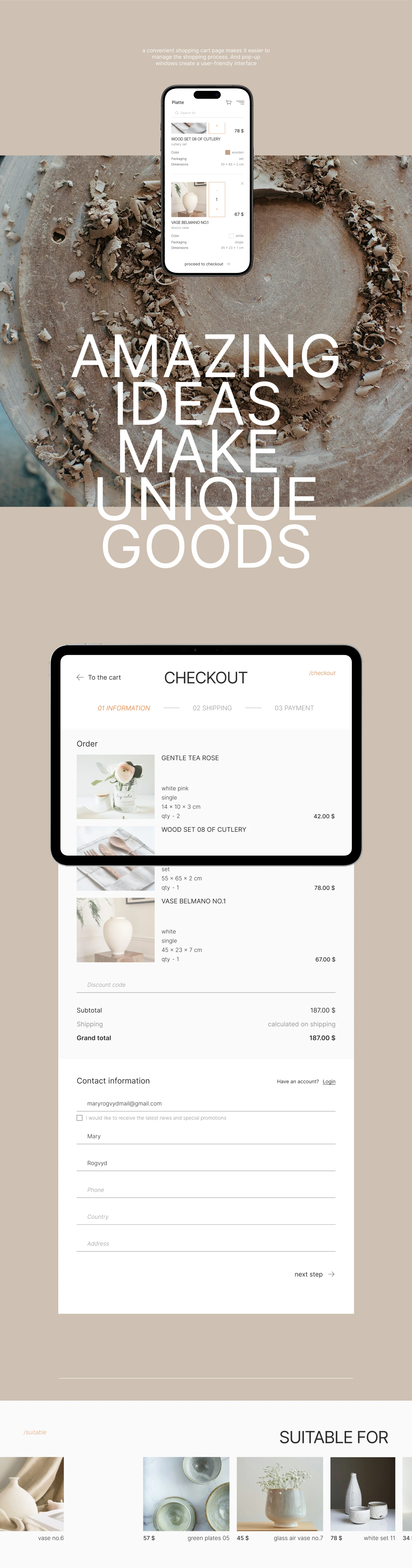 PLATTE | E-commerce — Изображение №18 — Интерфейсы, Анимация на Dprofile