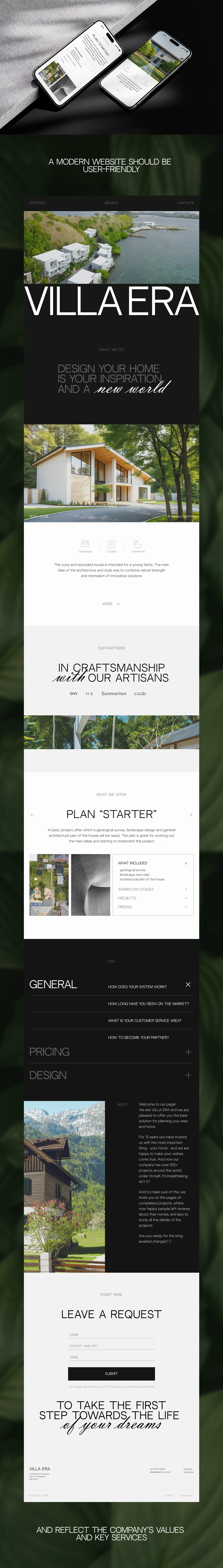 VILLA ERA | Architectural Company Landing Page — Изображение №4 — Интерфейсы, 3D на Dprofile