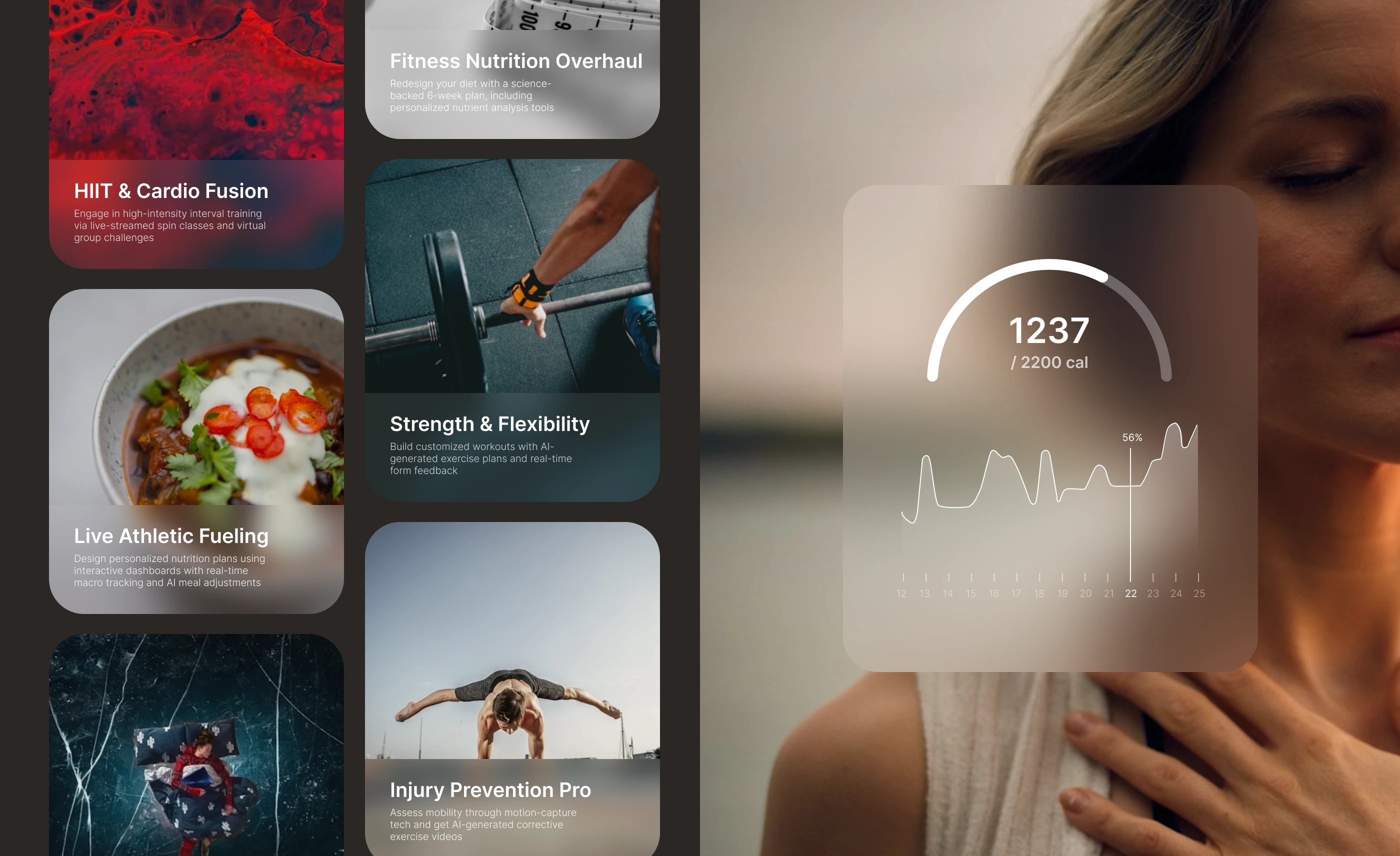 HEAVENLY | Sport & Wellness AI Platform Landing Page — Изображение №3 — Интерфейсы на Dprofile