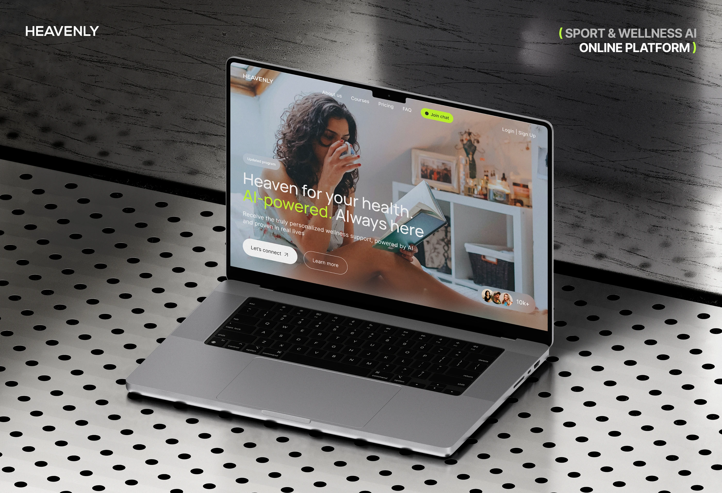 HEAVENLY | Sport & Wellness AI Platform Landing Page — Изображение №1 — Интерфейсы на Dprofile