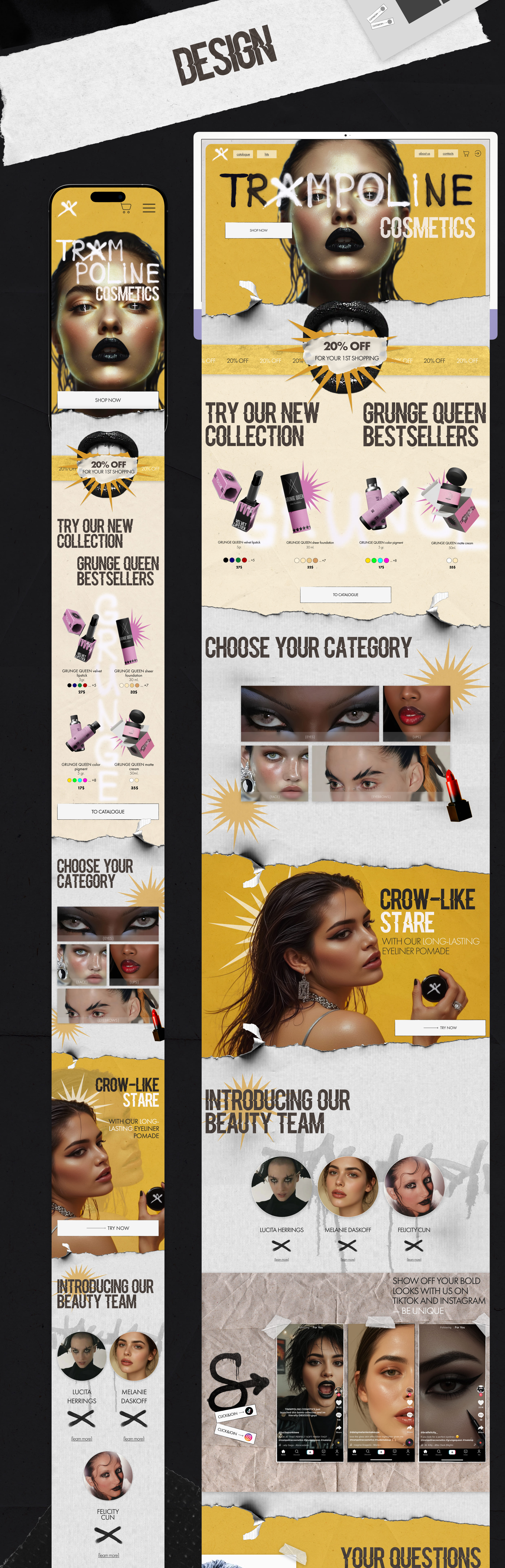 TR#MPOLINE cosmetics | website design — Изображение №9 — Интерфейсы на Dprofile