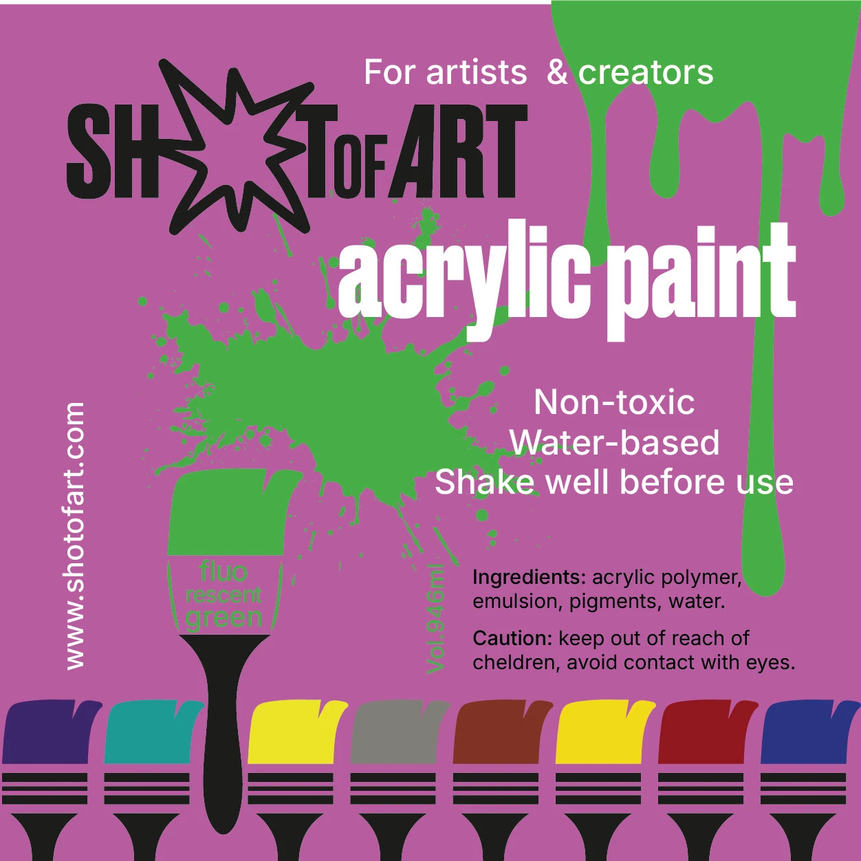 Дизайн этикеток акриловых красок для бренда Shot of Art — Изображение №7 — Интерфейсы, Промдизайн на Dprofile