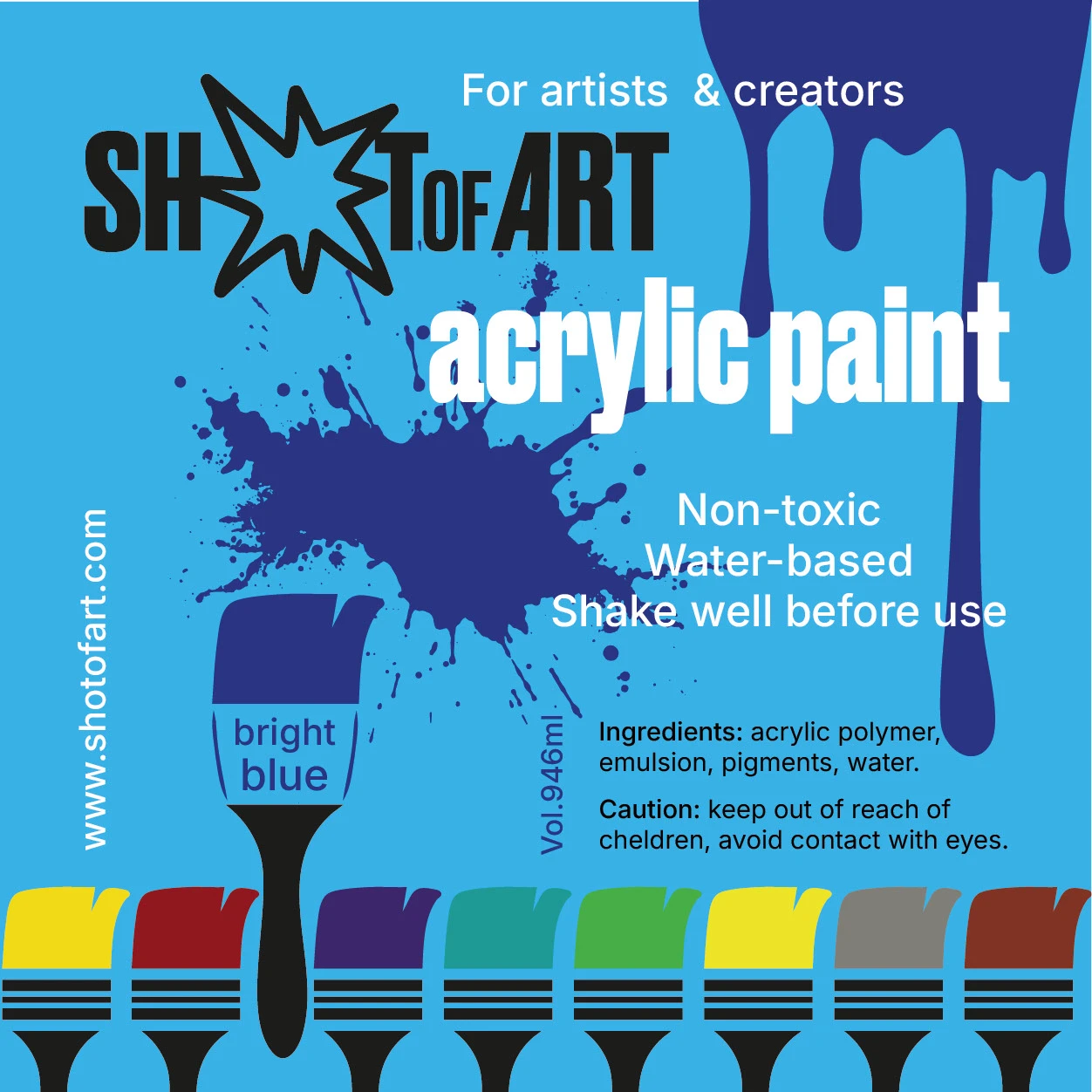Дизайн этикеток акриловых красок для бренда Shot of Art — Изображение №4 — Интерфейсы, Промдизайн на Dprofile