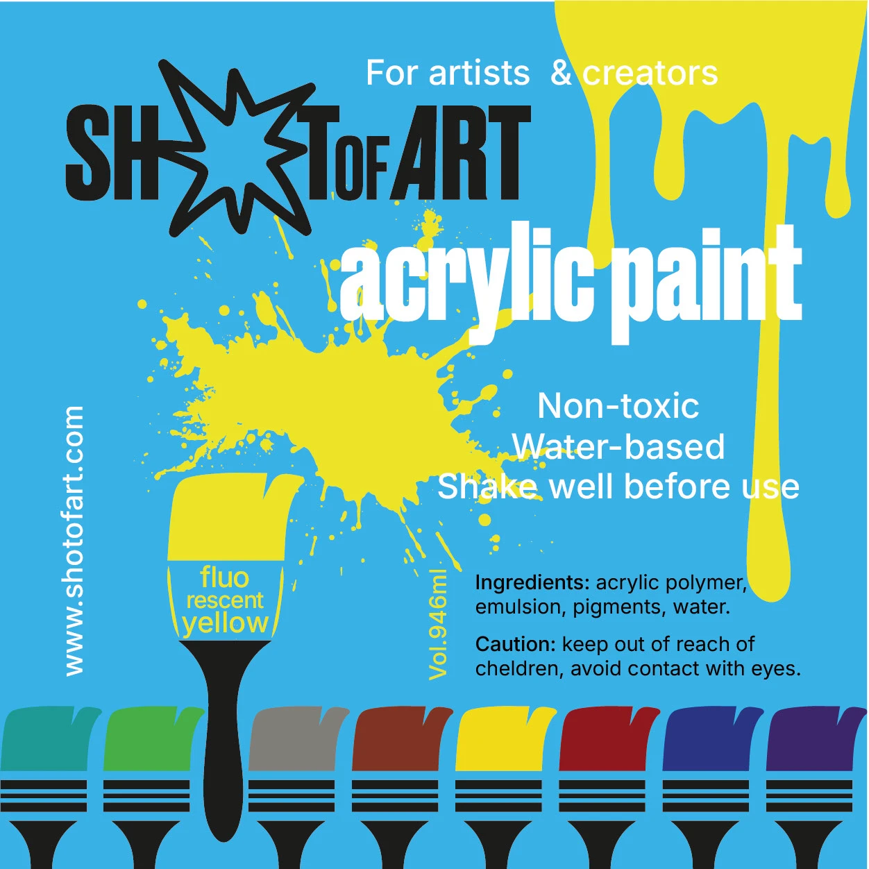 Дизайн этикеток акриловых красок для бренда Shot of Art — Изображение №8 — Интерфейсы, Промдизайн на Dprofile