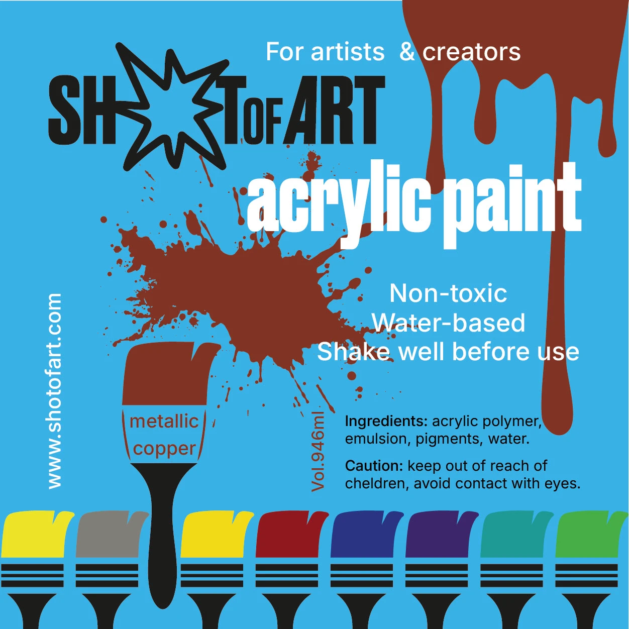 Дизайн этикеток акриловых красок для бренда Shot of Art — Изображение №10 — Интерфейсы, Промдизайн на Dprofile