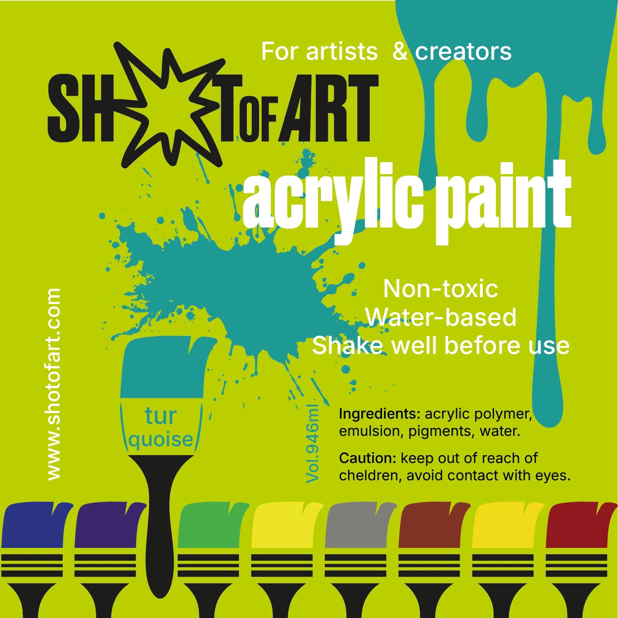 Дизайн этикеток акриловых красок для бренда Shot of Art — Изображение №6 — Интерфейсы, Промдизайн на Dprofile