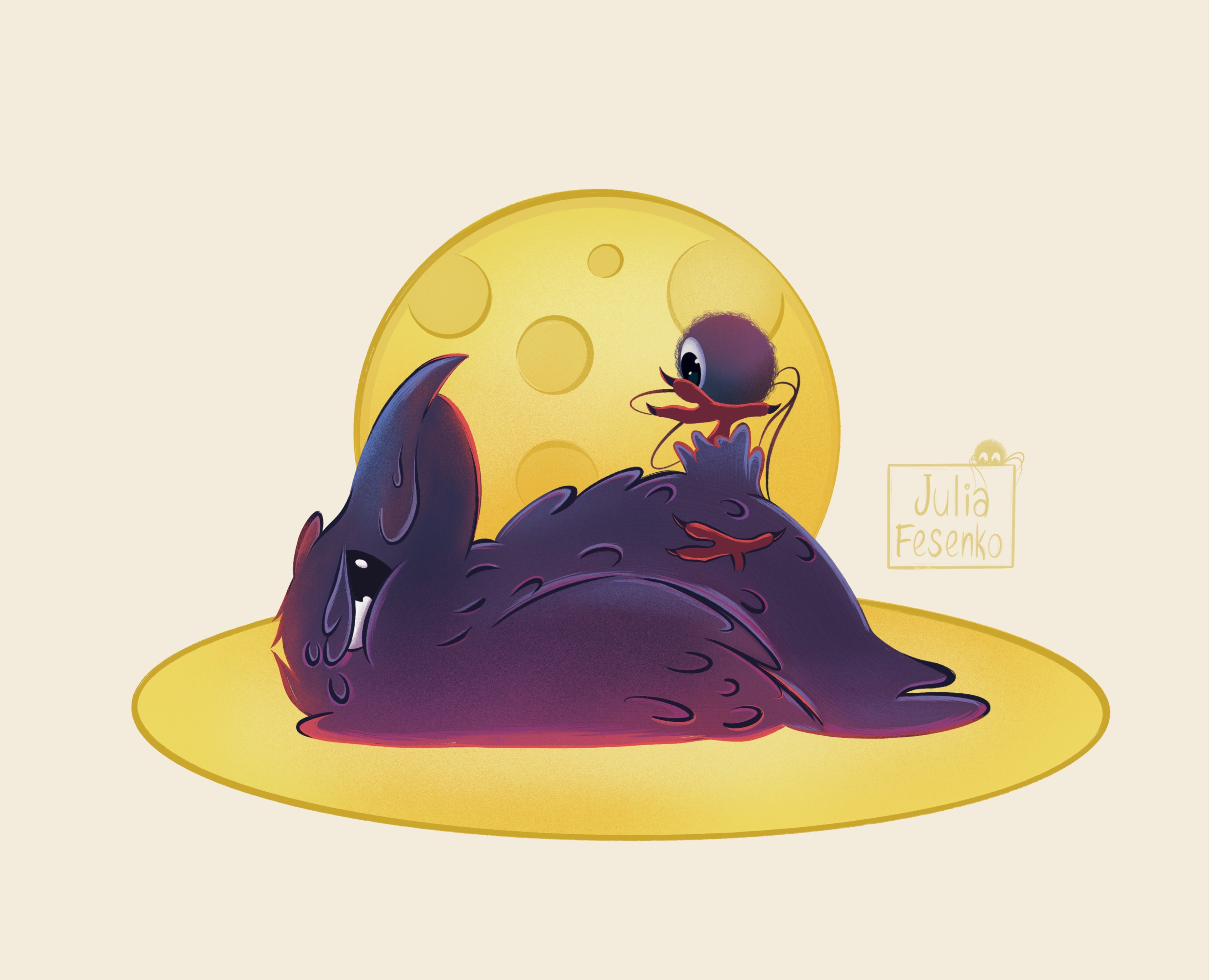 Ворон и друг — Иллюстрация на Dprofile