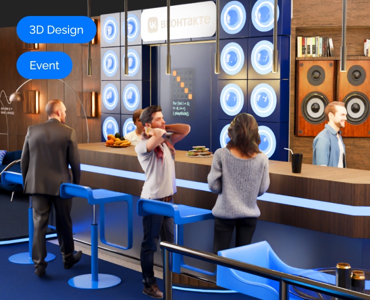 ВКонтакте — 3D Визуализация Стенда на Dprofile