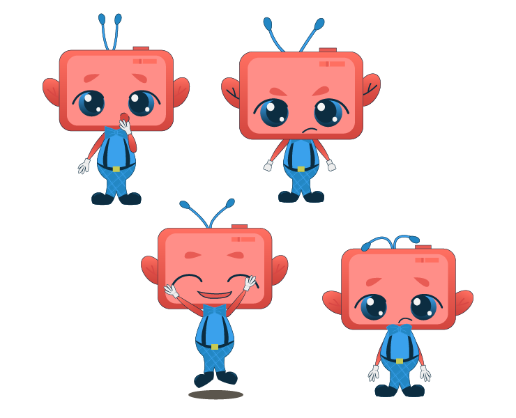 Персонаж для онлайн школы. Базовые эмоции. — Брендинг, Иллюстрация на Dprofile