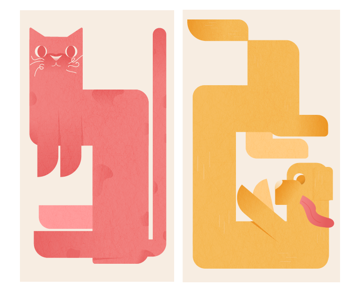 Иллюстрации для зоомагазина — Брендинг, Иллюстрация на Dprofile