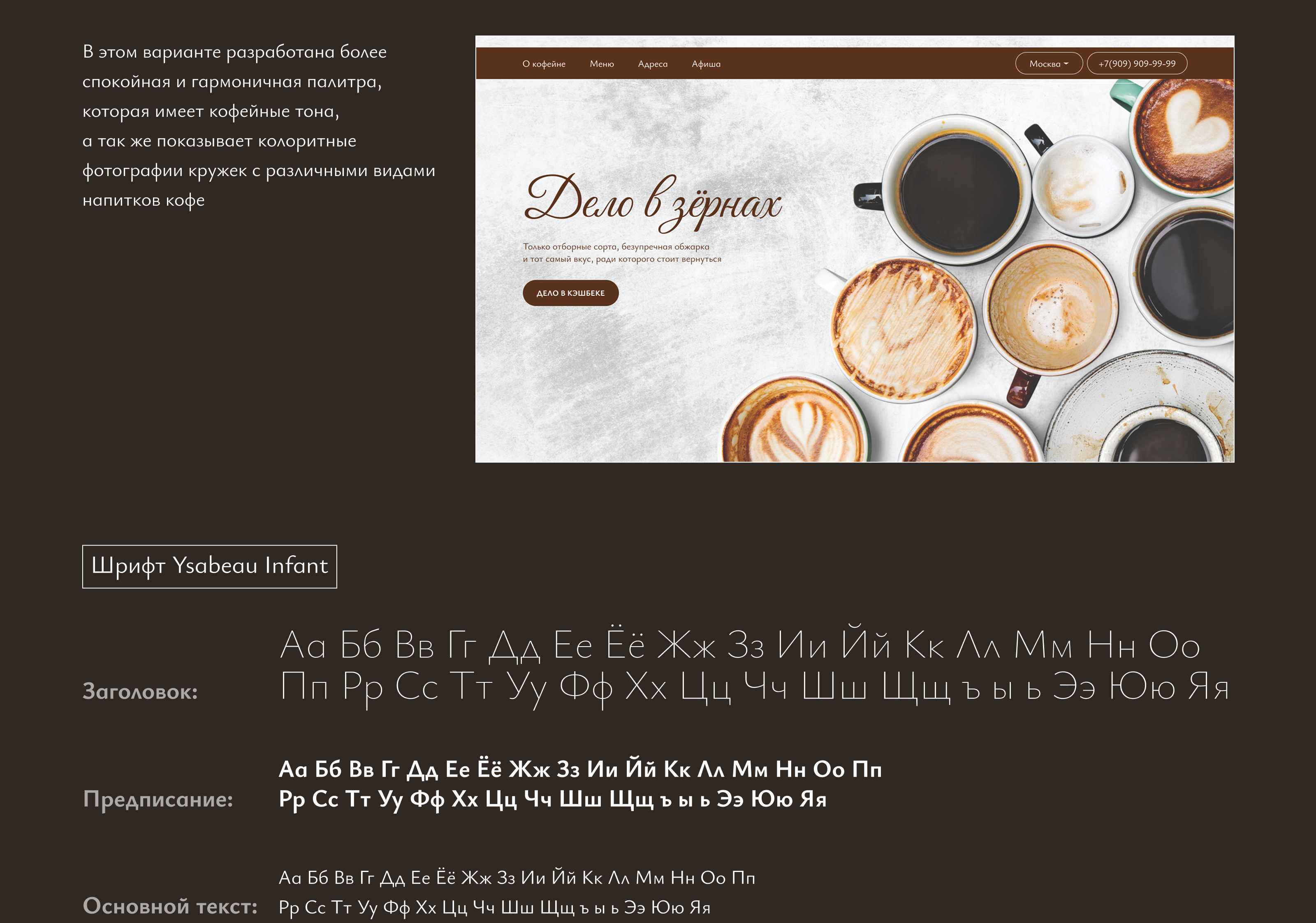 Кофейня "Дело в зёрнах" — Изображение №5 — Интерфейсы на Dprofile
