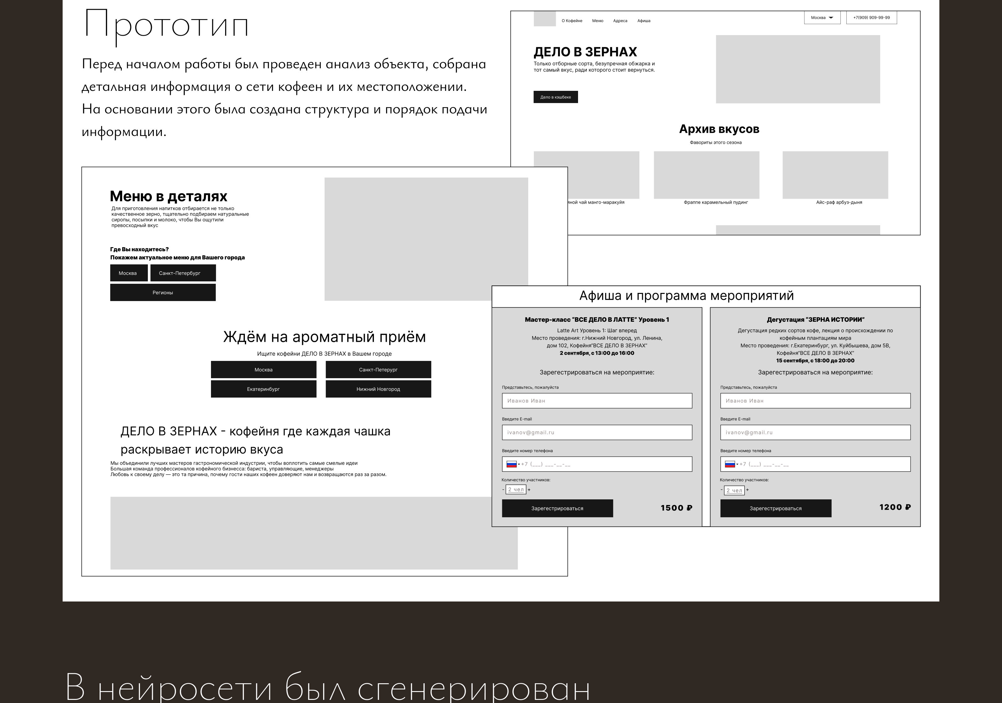 Кофейня "Дело в зёрнах" — Изображение №2 — Интерфейсы на Dprofile