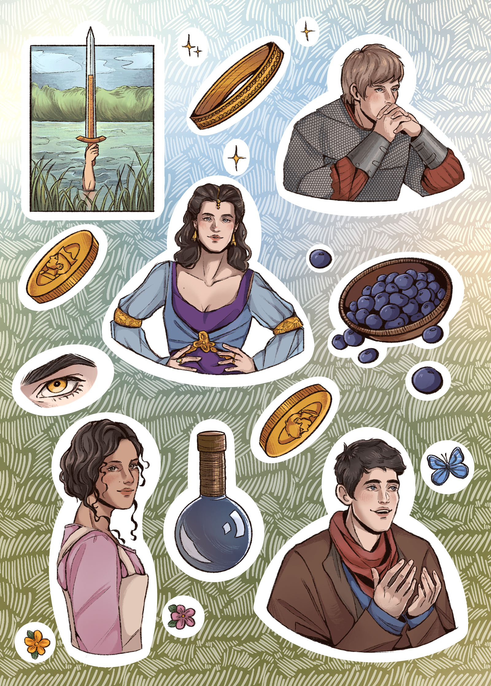 Illustrations for Merlin BBC Zine — Изображение №2 — Иллюстрация на Dprofile