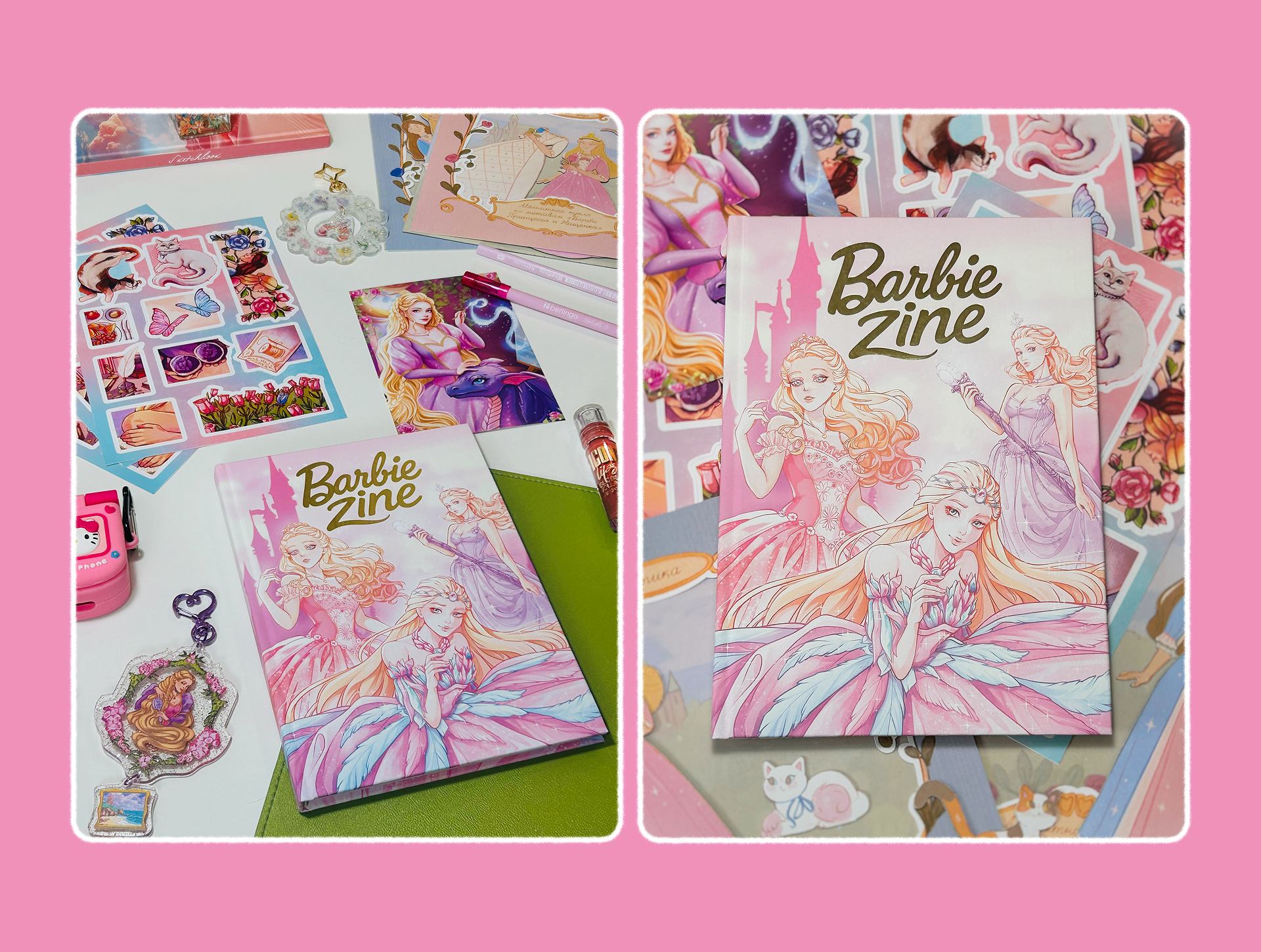 Иллюстрация и стикерпак в Barbie Zine — Изображение №4 — Брендинг, Иллюстрация на Dprofile