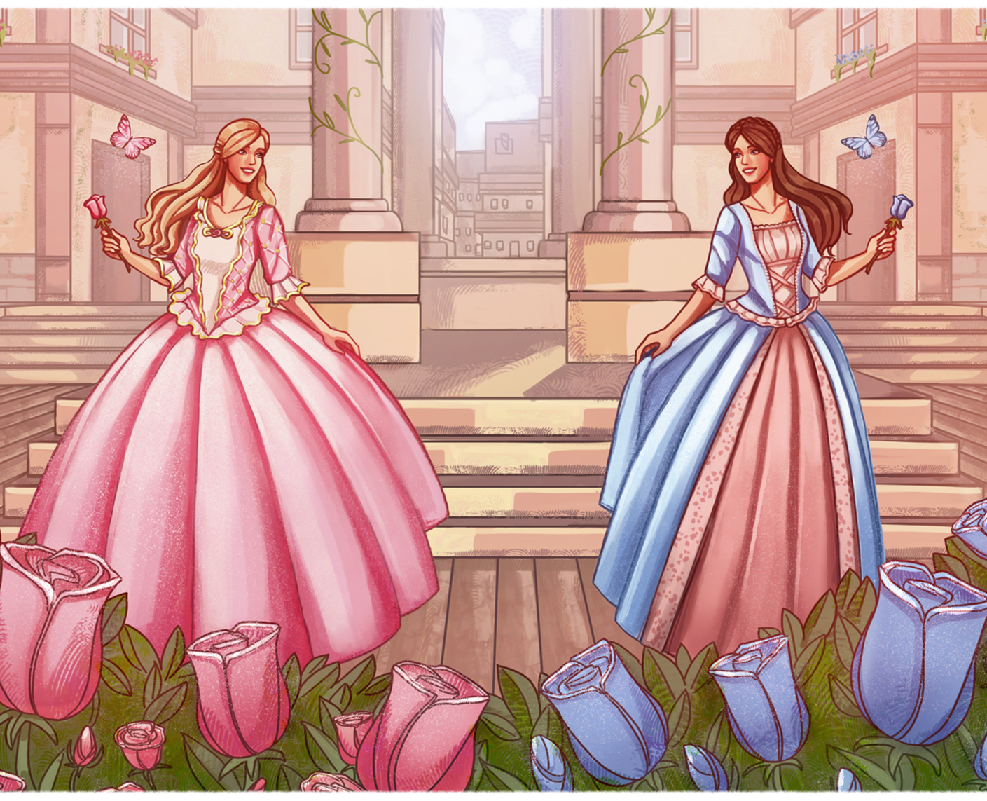 Иллюстрация и стикерпак в Barbie Zine на Dprofile