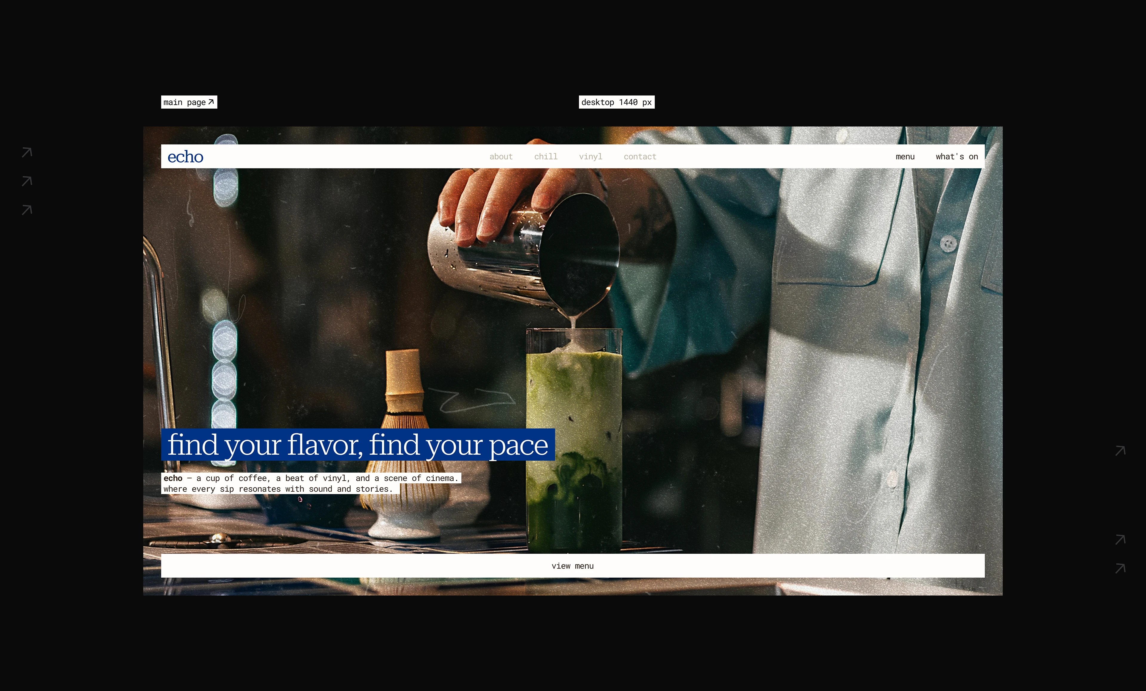 Echo Coffee Shop — Website UI/UX & E-commerce Design — Изображение №3 — Интерфейсы на Dprofile